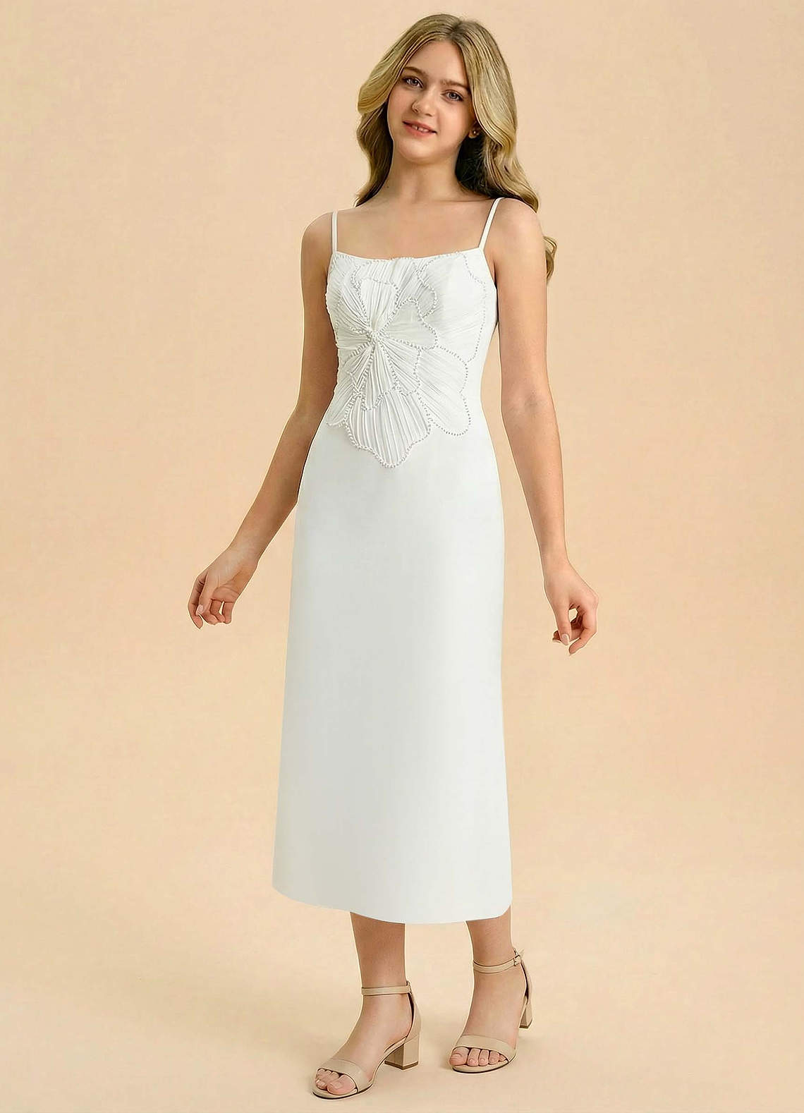 front Azazie Leina Junior Formal Dress