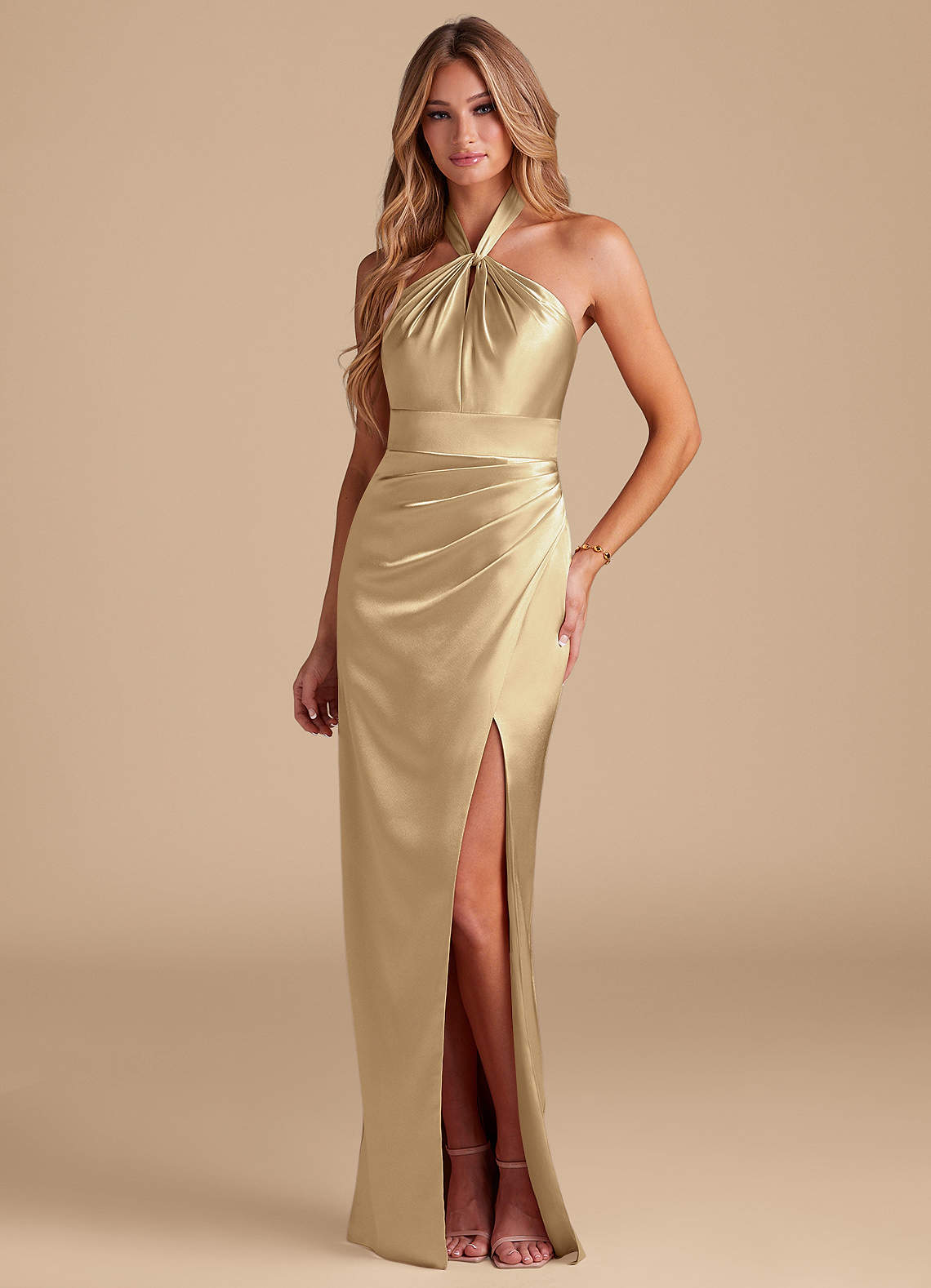 Azazie Zaya Champagne Bridesmaid Dresses Azazie UK