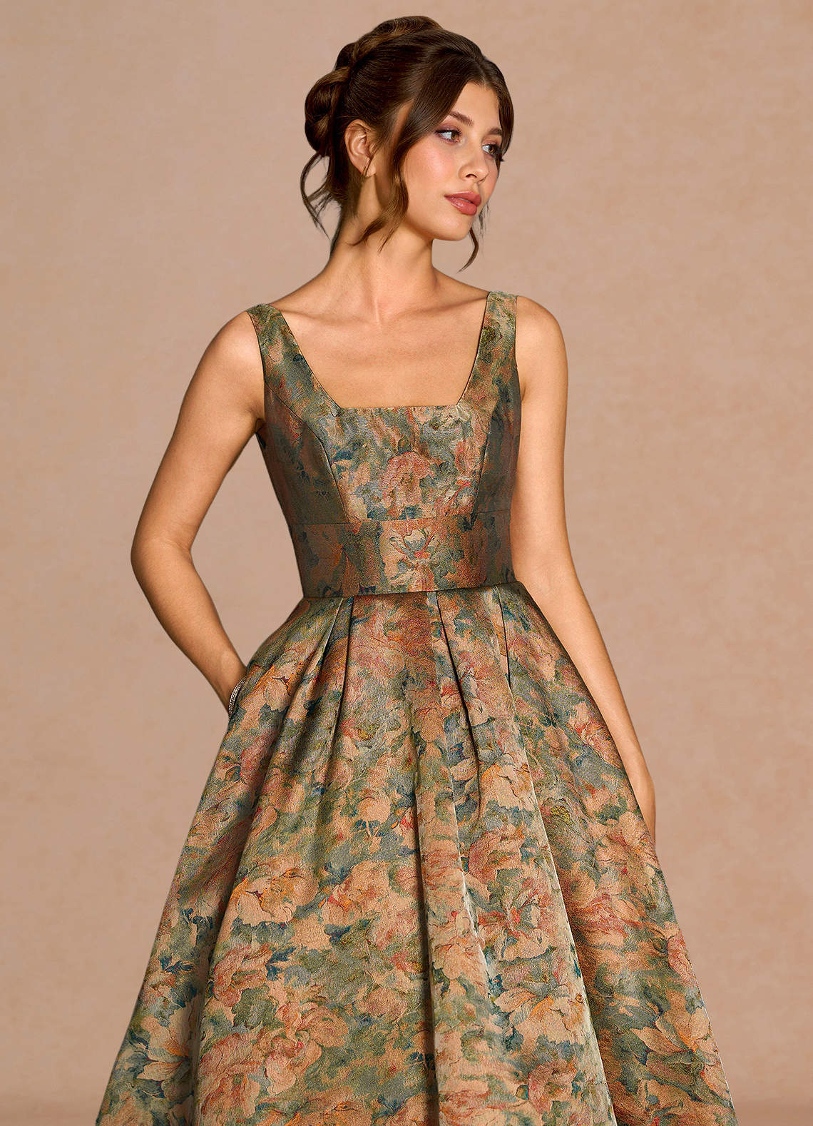 Sarai Vintage Teal Maxi Dress | Azazie