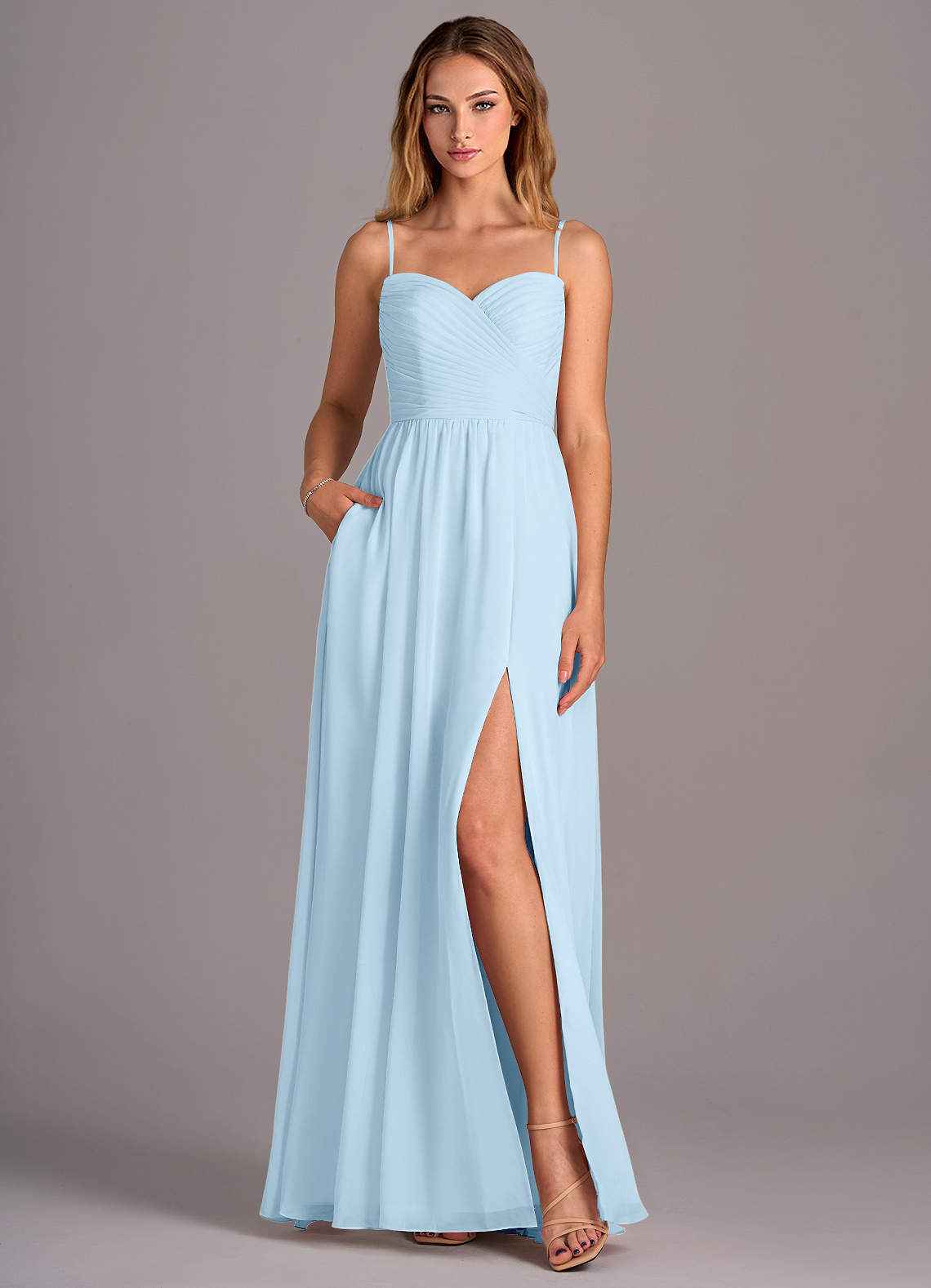 ready to ship formal dresses A-Line Sparkly Sequined Tea-Length Wedding Dresses, Diamond White / 4