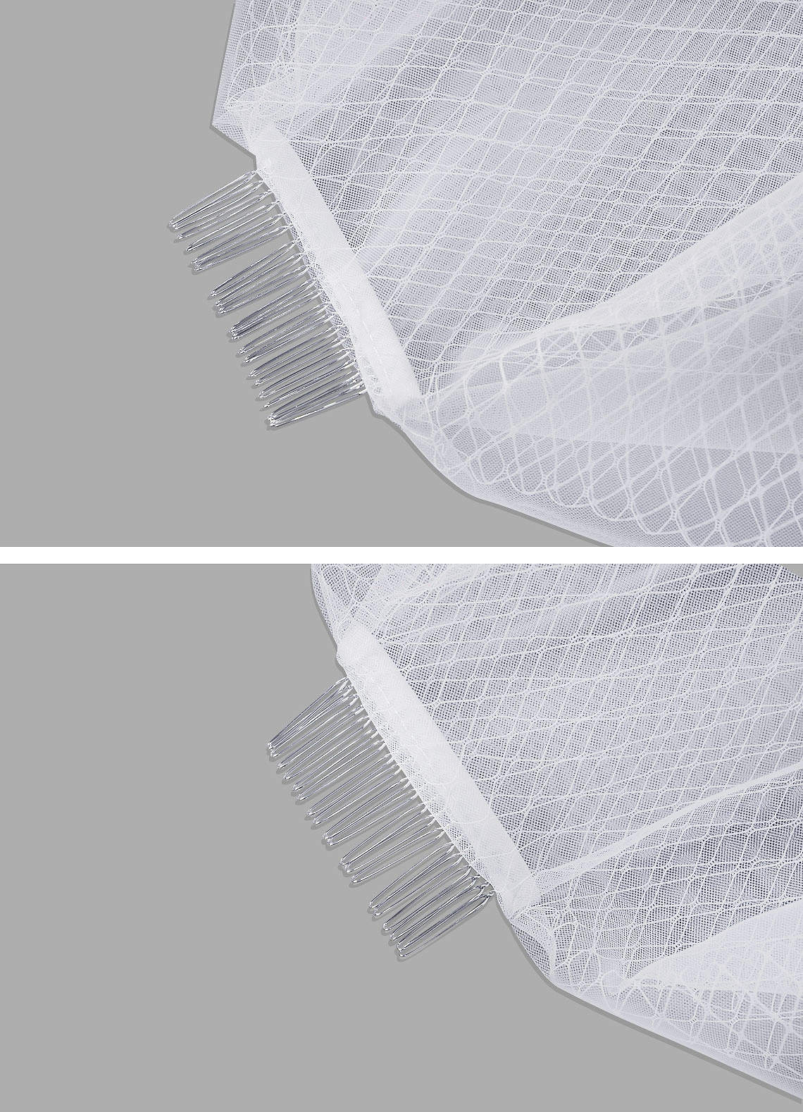 front Genevieve Shoulder Length Veil With Blusher