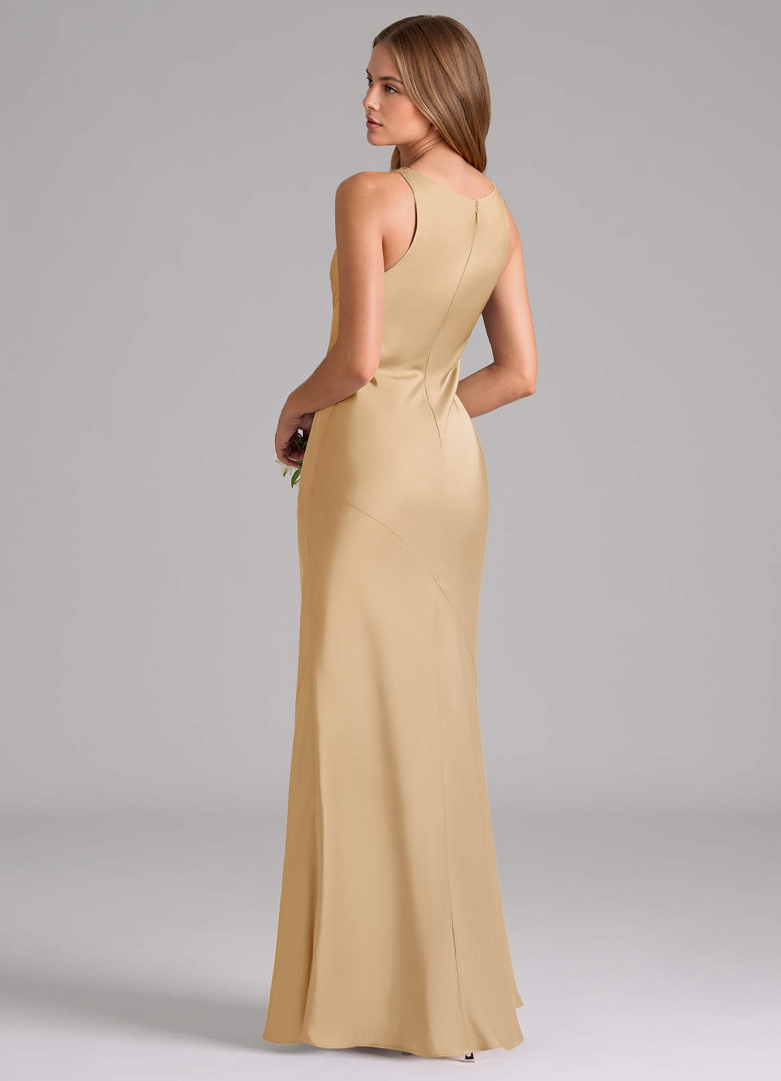 gem green bridesmaid dresses Moss Green Satin Bridesmaid Dresses With Pockets – Lisposa