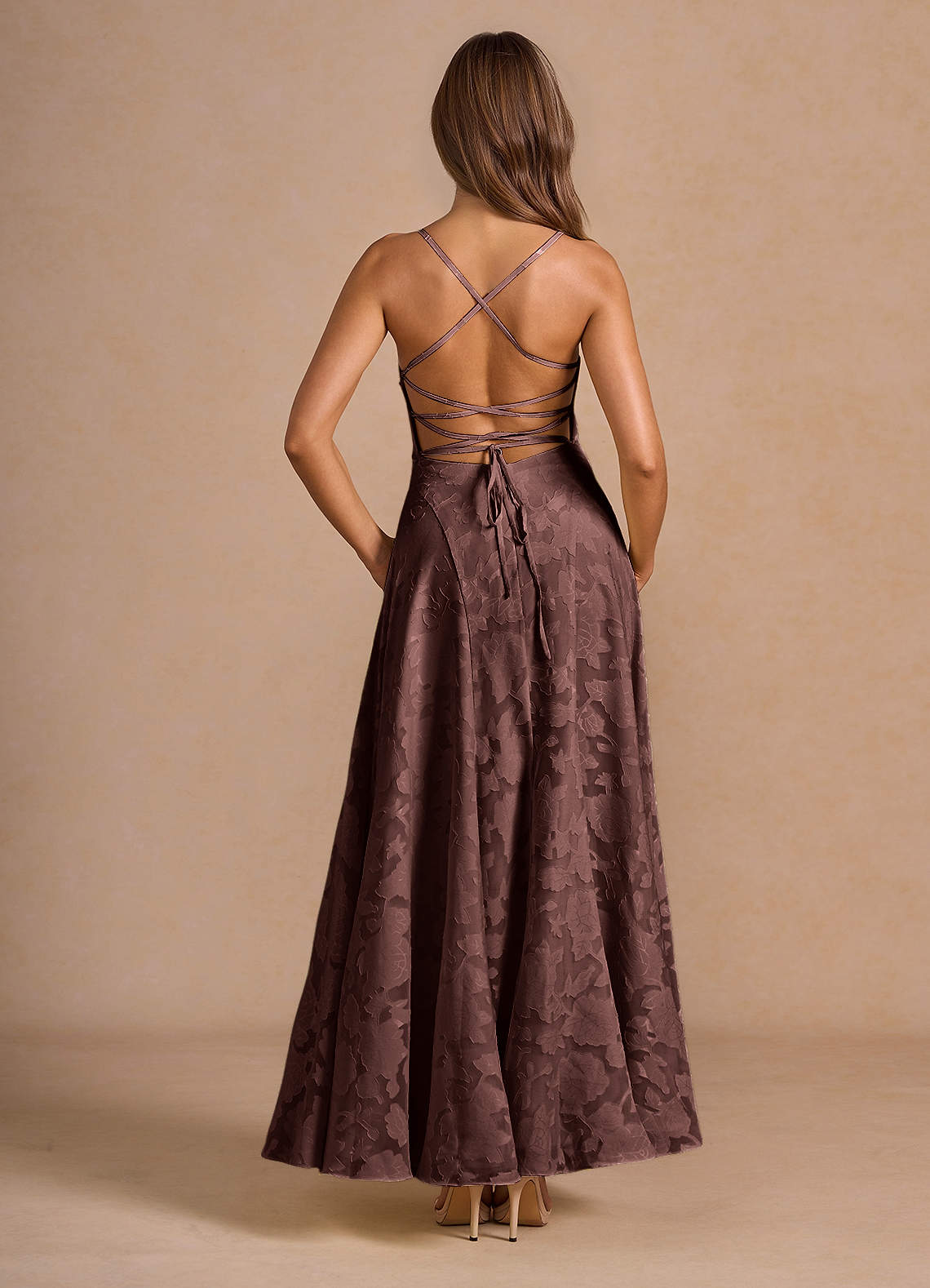 Irelia Mocha Coco Maxi Dress | Azazie