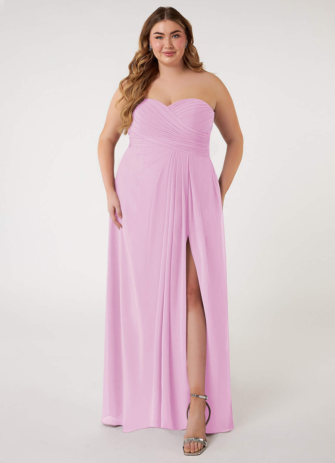 Azazie Arabella Allure Final Sale Desert Rose A-Line Sweetheart Neckline Chiffon Convertible Dress image1