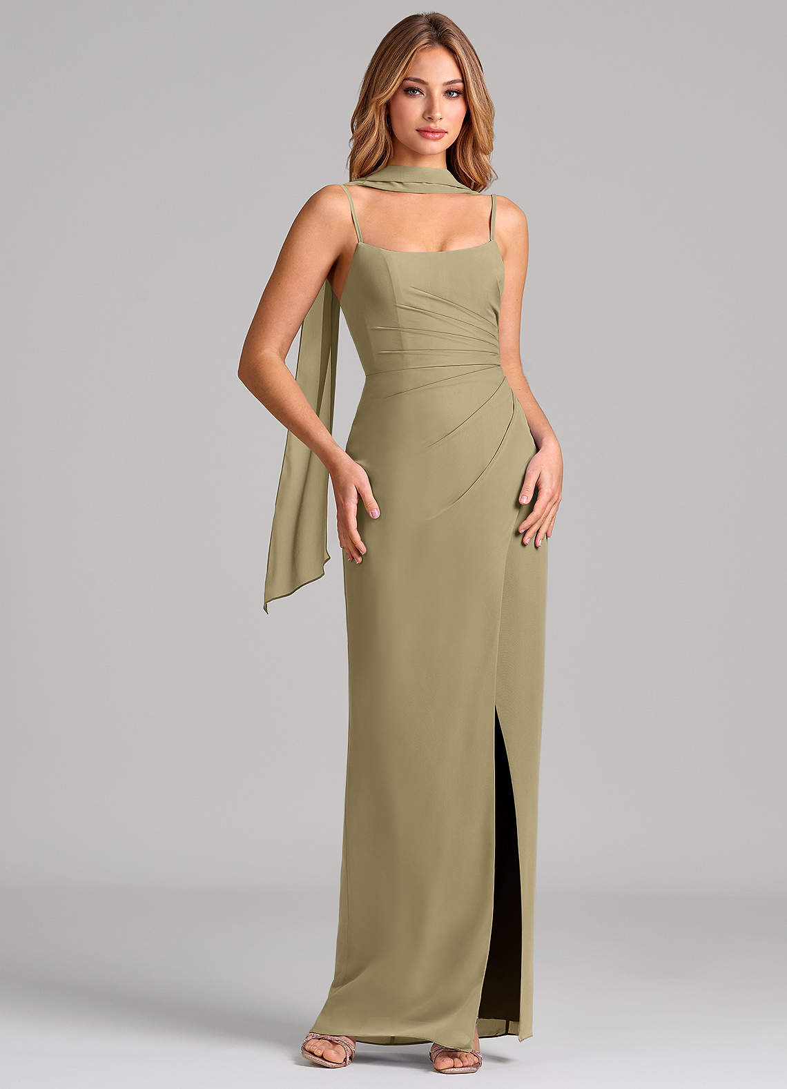 azazie moss green dress Calandra Back Style_Back Zip