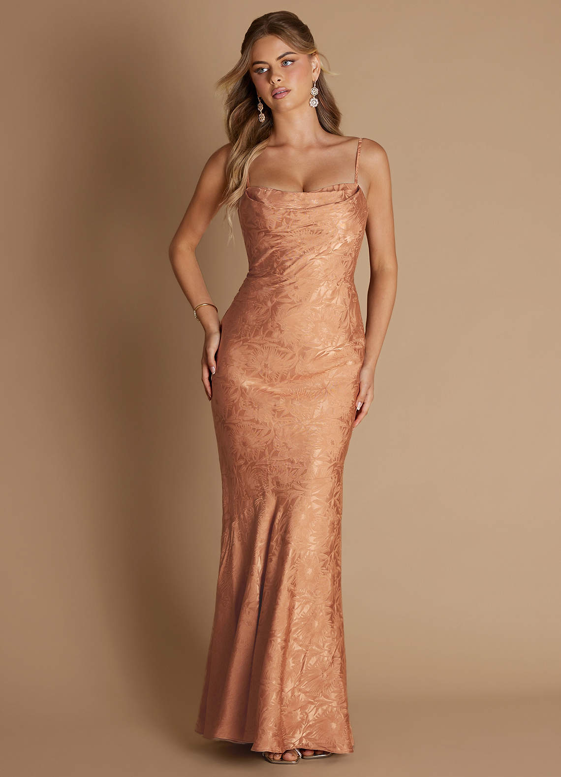 amber bridesmaid dresses Yvonne Bronze Maxi Dress Chiffon ( Non Black Tie Event Dresses COLOR:As Photo(NAVY BLUE) EVENING Orange dress