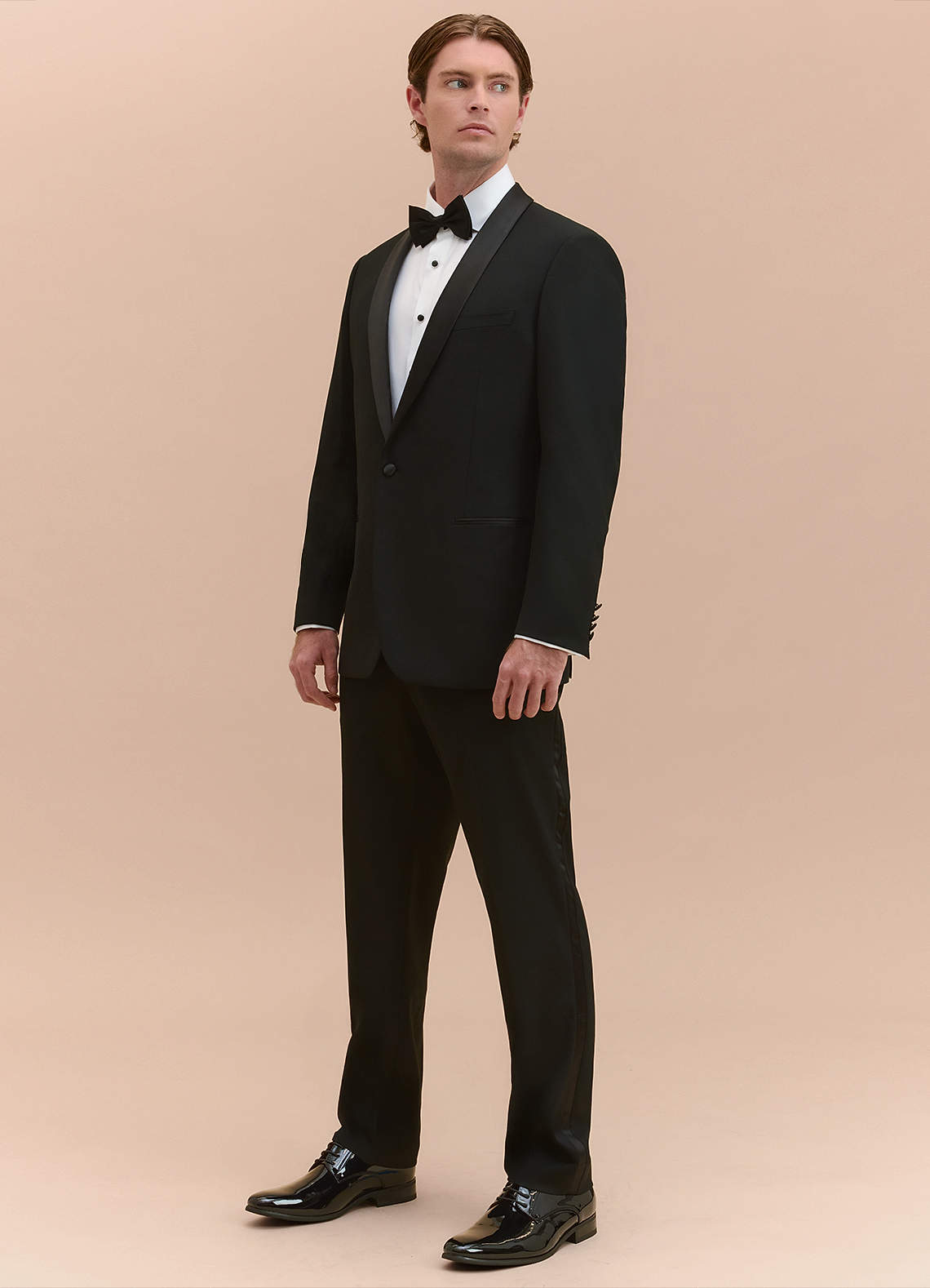 front Winston Black Shawl Lapel Tuxedos