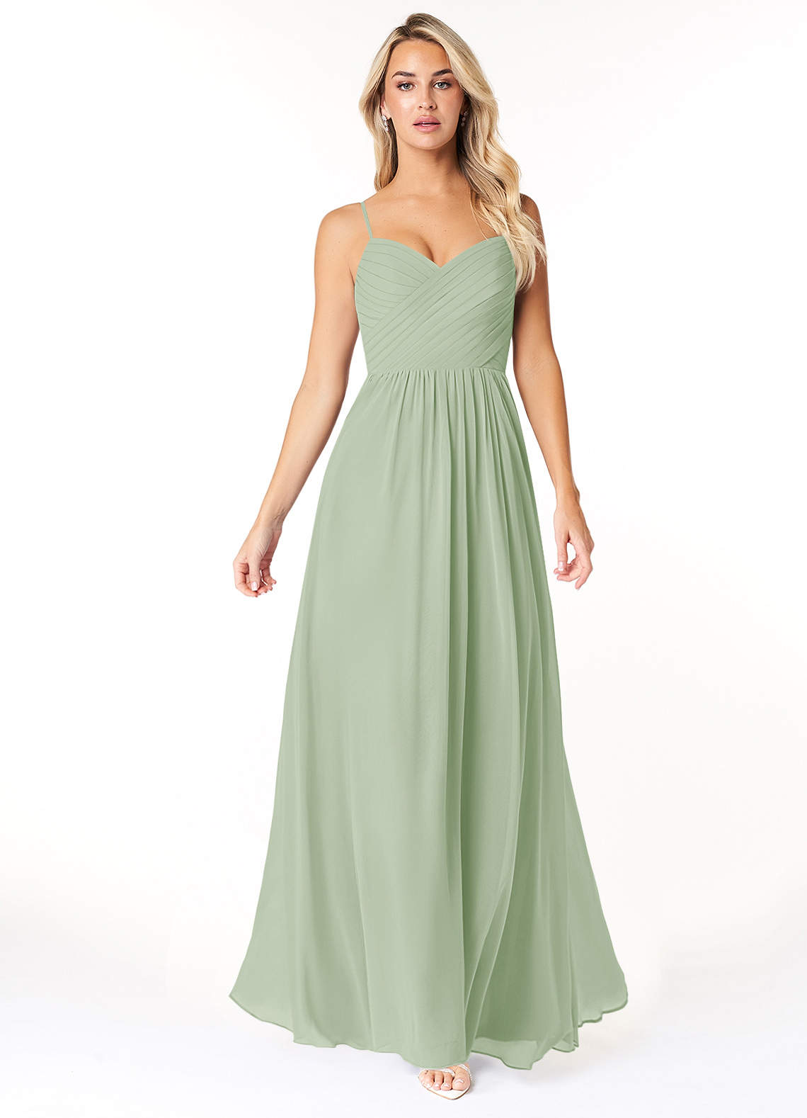 Azazie Lisbon Ready to Ship Dusty Sage Chiffon Bridesmaid Dresses | Azazie Azazie Lisbon Ready to Ship Dusty Sage Chiffon Bridesmaid Dresses | Azazie