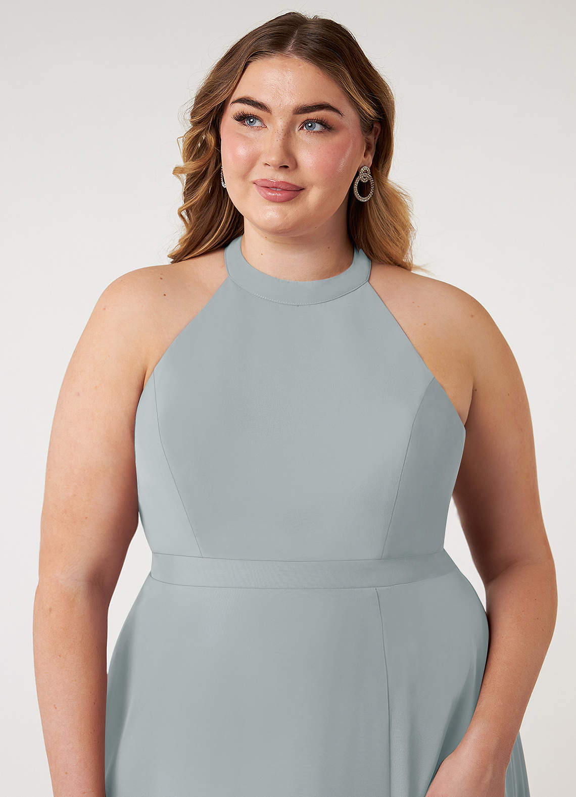 Azazie Clarice Dolphin Grey Chiffon Bridesmaid Dresses | Azazie Azazie Clarice Dolphin Grey Chiffon Bridesmaid Dresses | Azazie