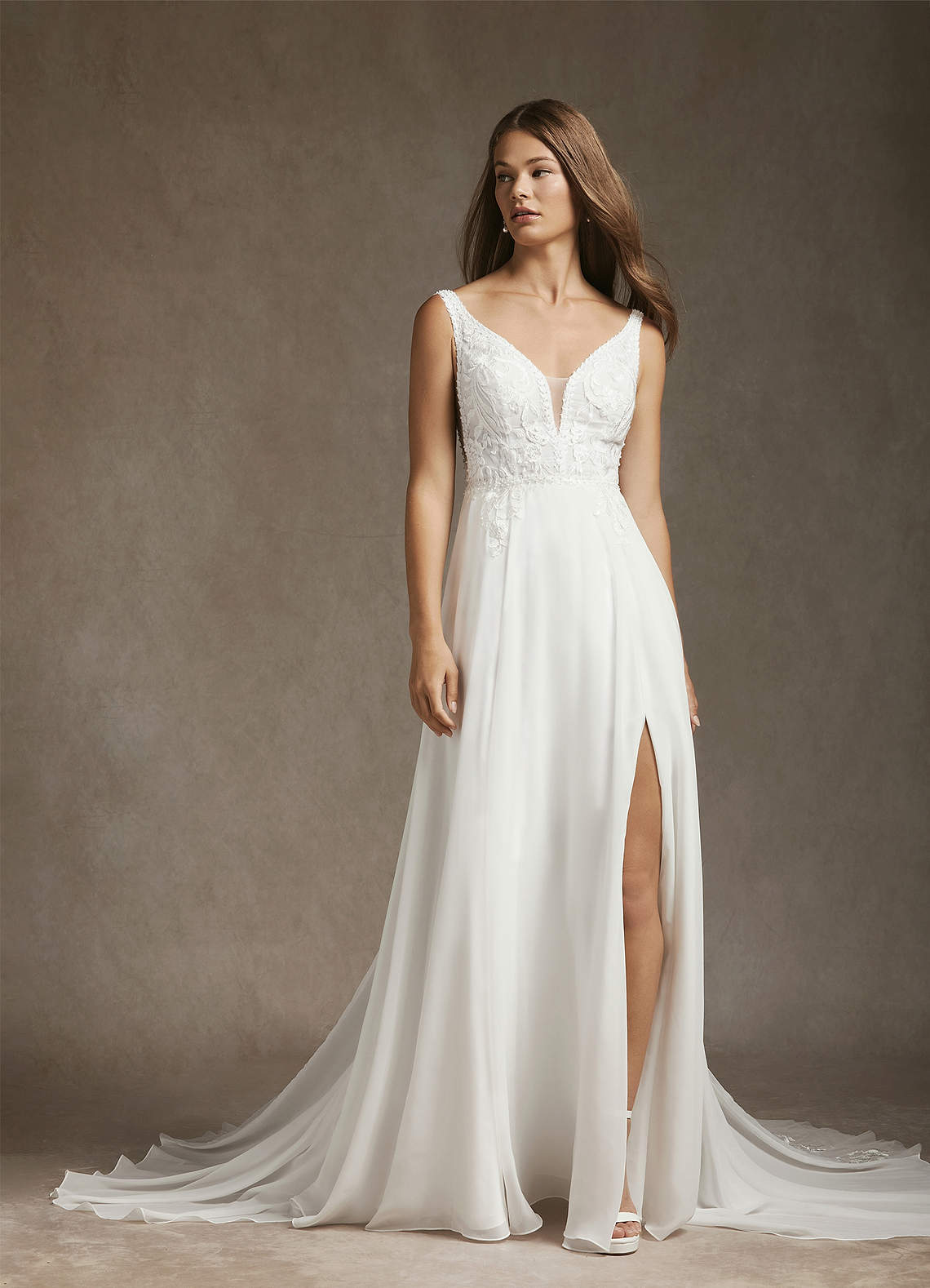 elegant white chiffon dress WHITE CHIFFON LAYERED DRESS | CULT MIA