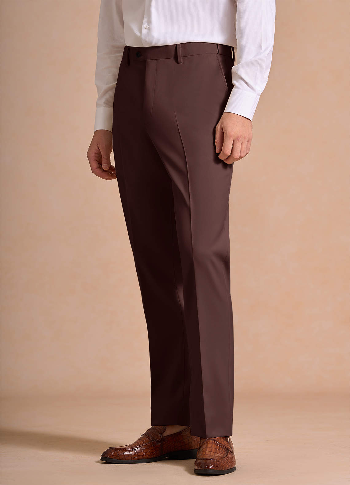front James Espresso Structured Stretch Dress Pants