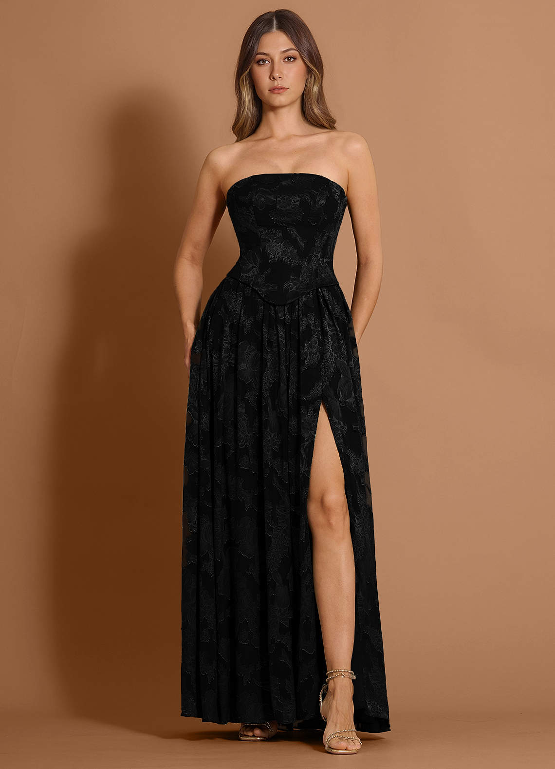 Amina Black Maxi Dress Ready to Ship | Azazie