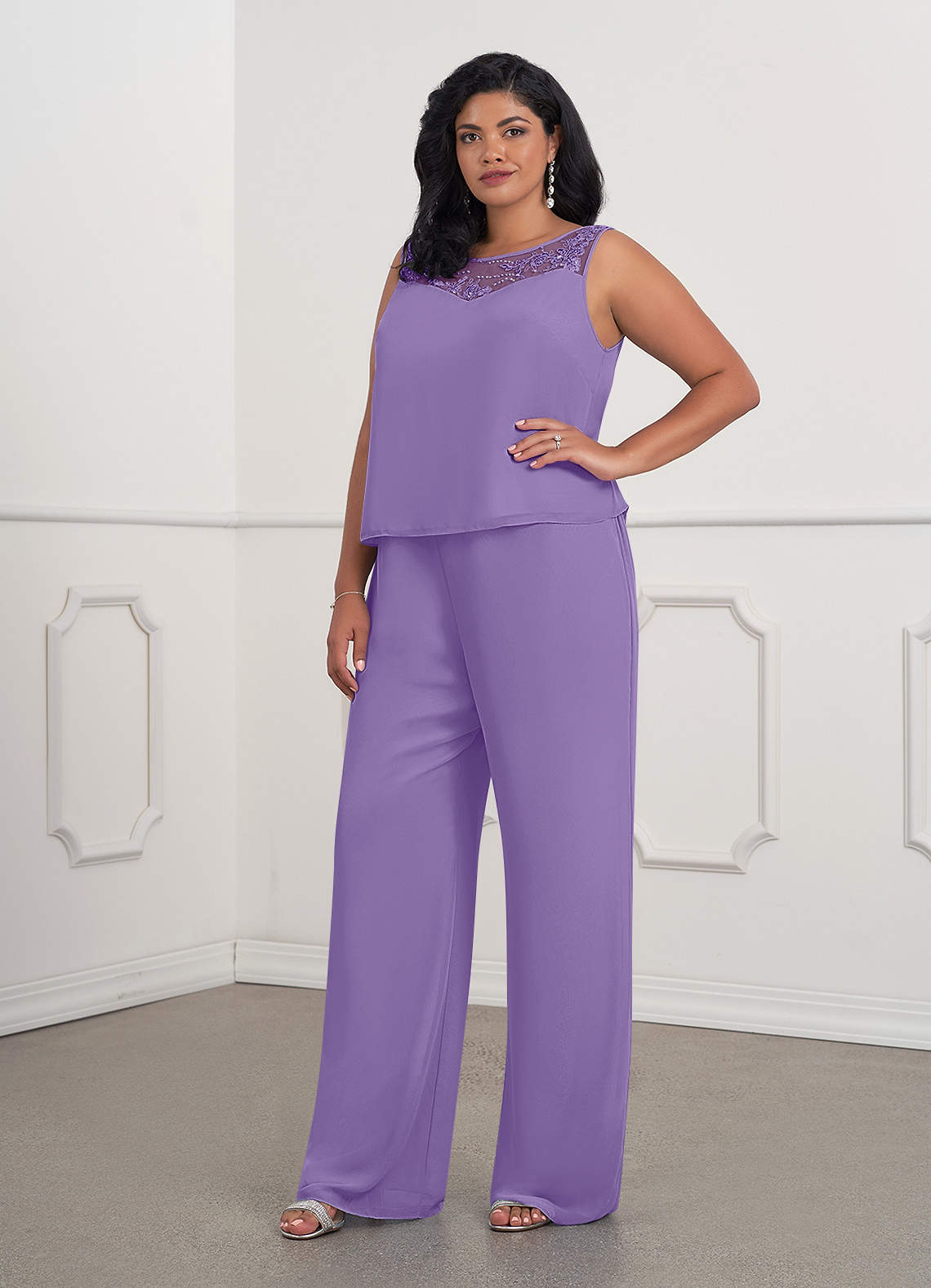 Azazie Maura Mother of the Bride Dresses Tahiti Jumpsuit/Pantsuit Sequins Chiffon Dress image9