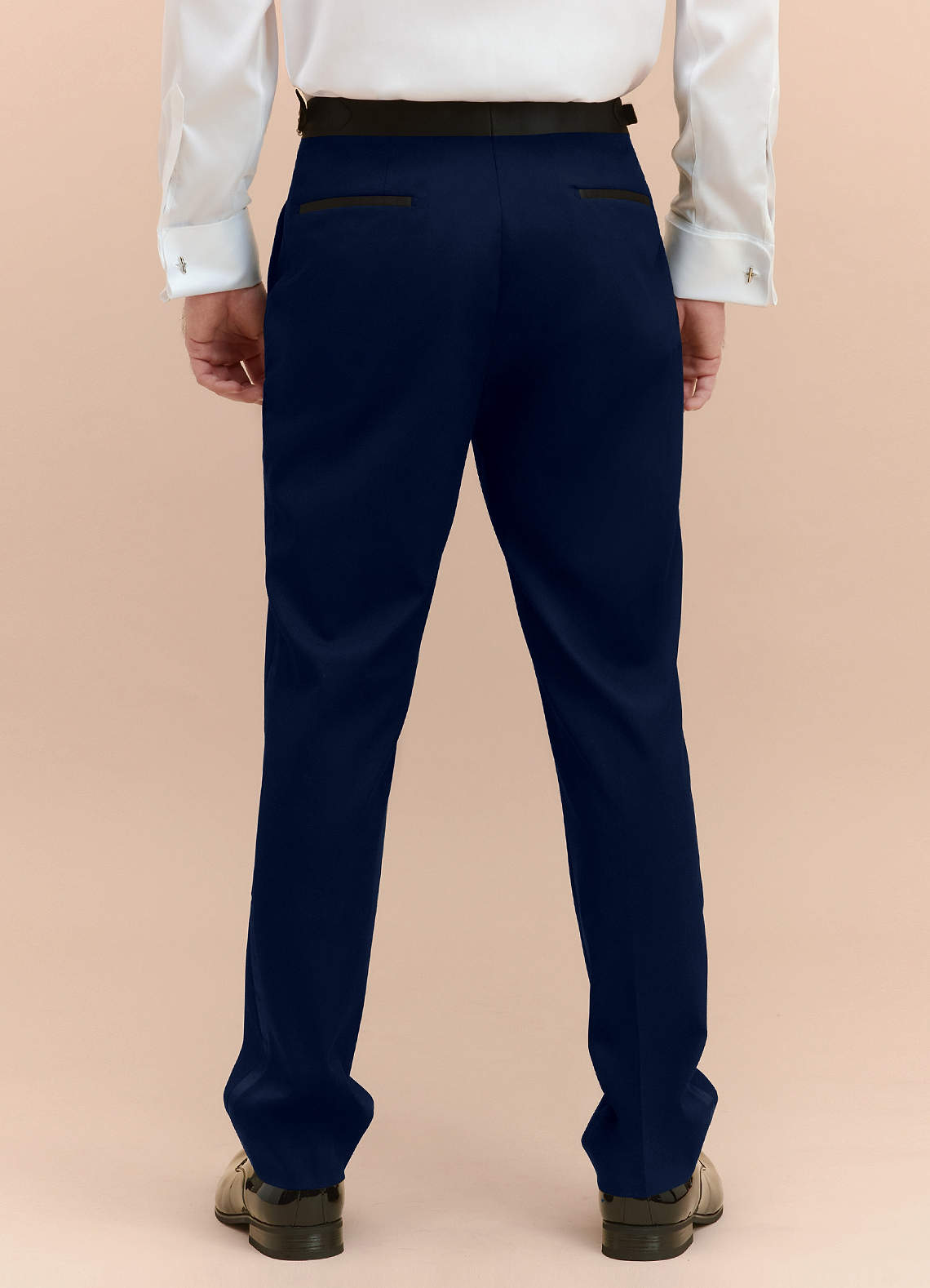 front Classic Navy Blue Tuxedo Pants