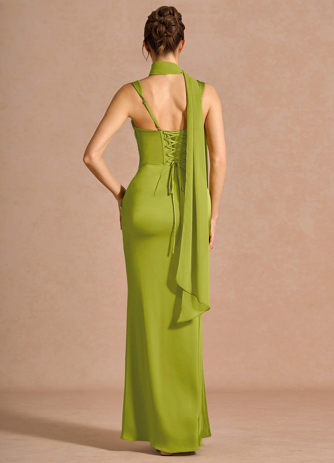 Hadiya Lemon Green Maxi Dress | Azazie