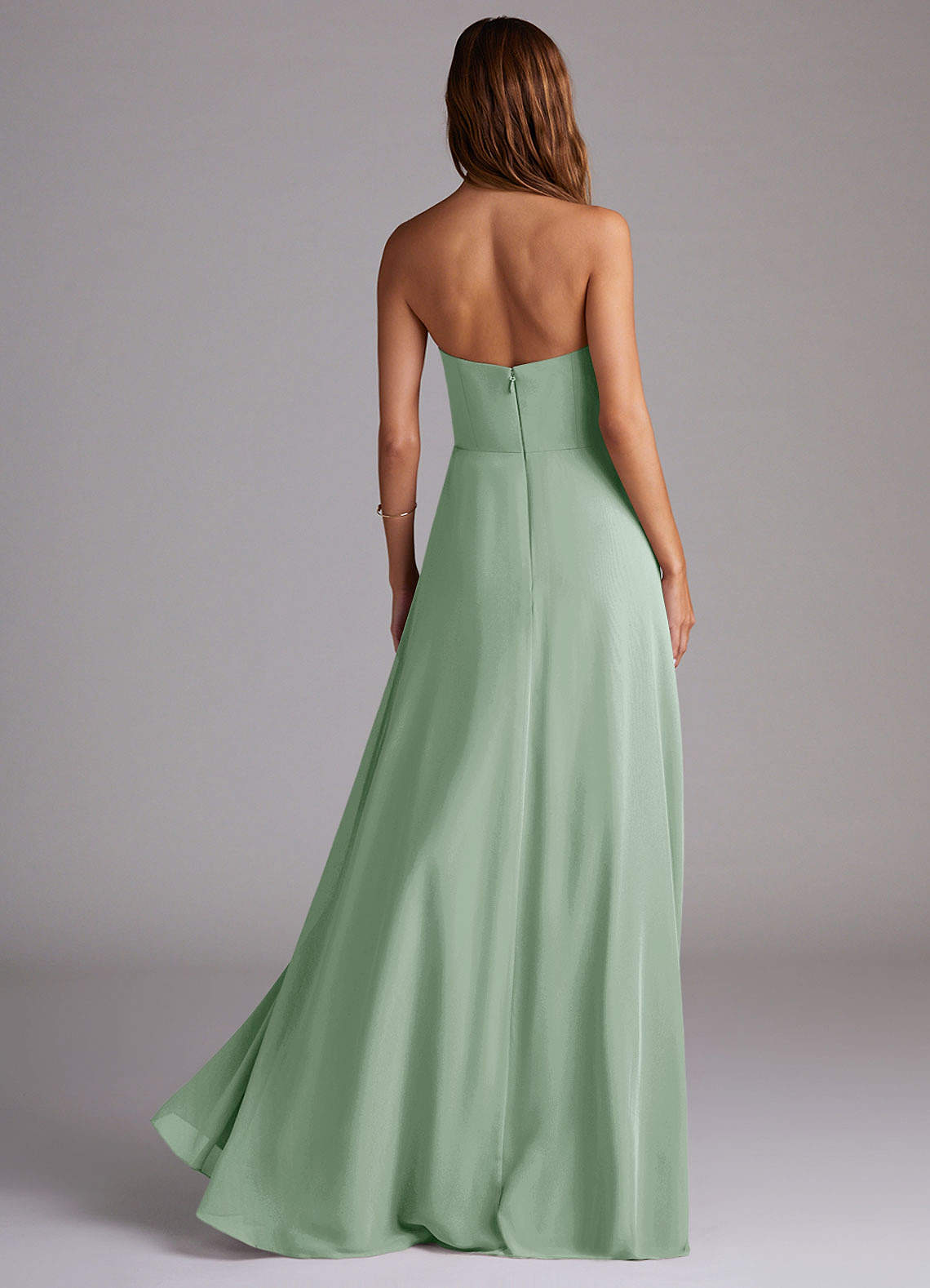 Azazie Wren At-home Try On Dresses Agave A-Line Side Slit Chiffon Convertible Dress image1