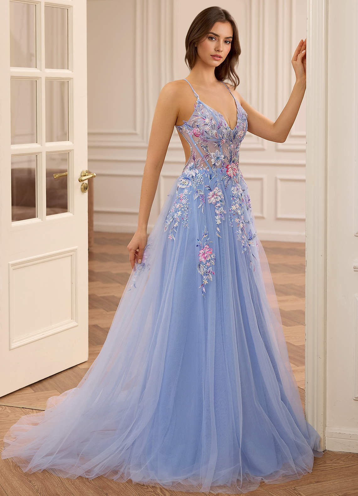 green emerald velvet dress Luxury Emerald Green Halter Neck Beaded Embroidered Fitted Prom Dress SH137 main image 1