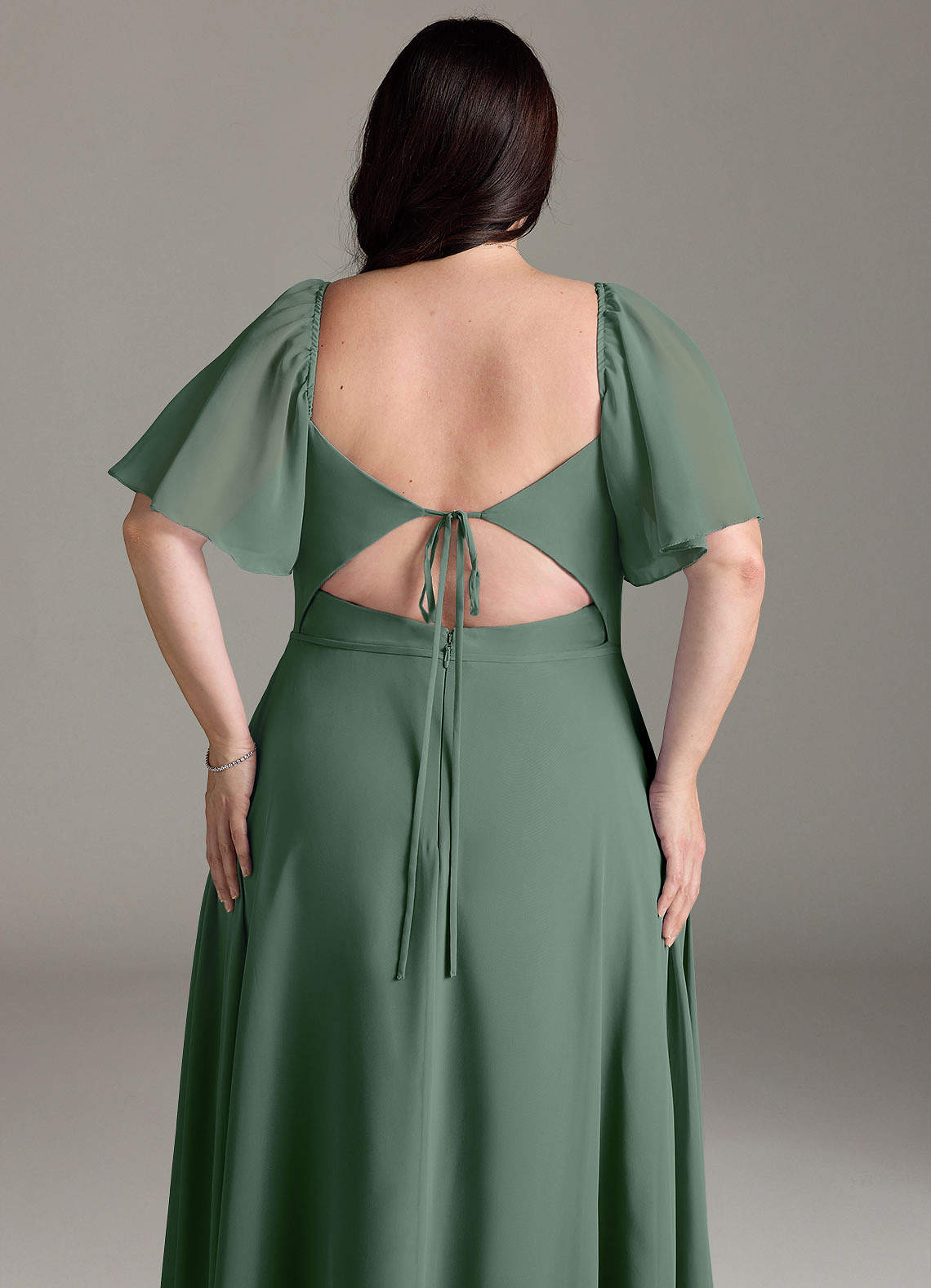 Azazie Chloe Eucalyptus Chiffon Bridesmaid Dresses | Azazie