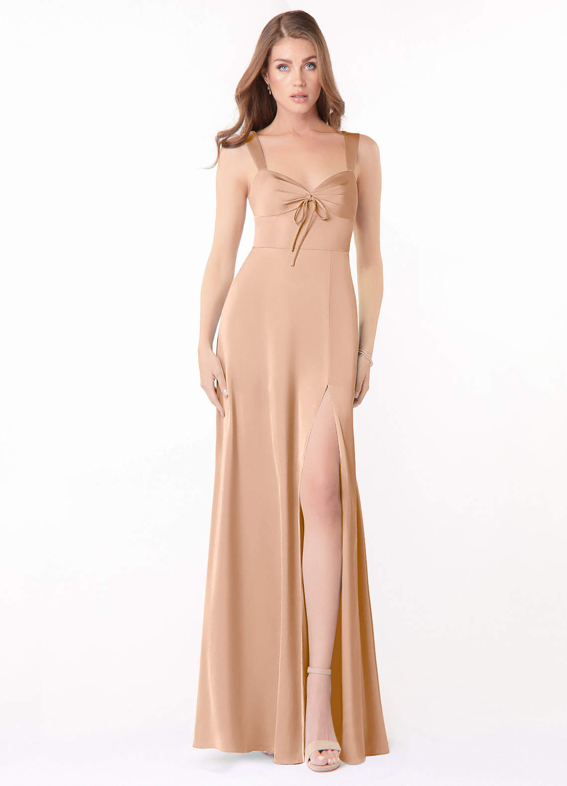 Azazie Alexia Stretch Satin Dress Final Sale image1