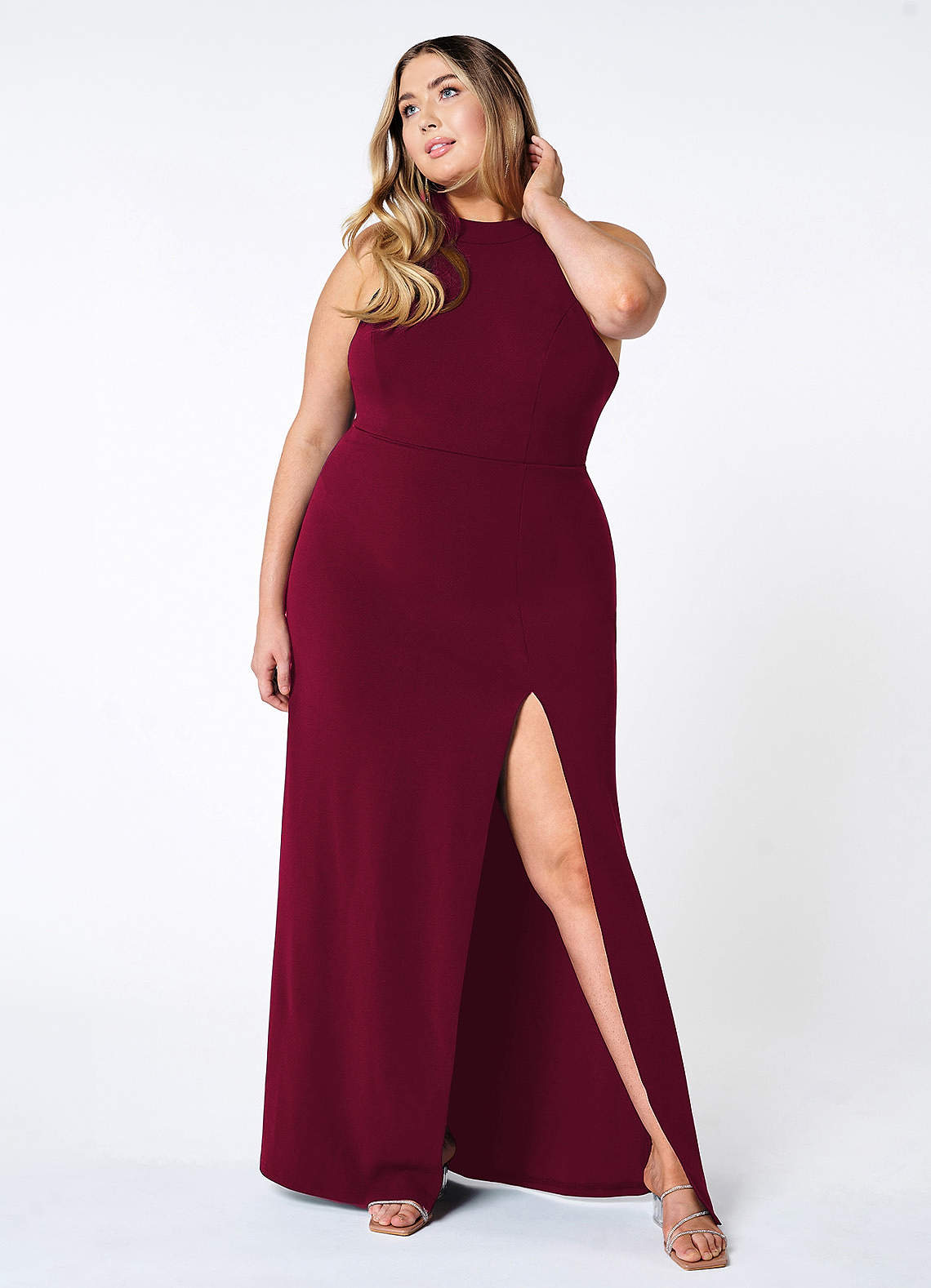 Maxi store burgundy dress