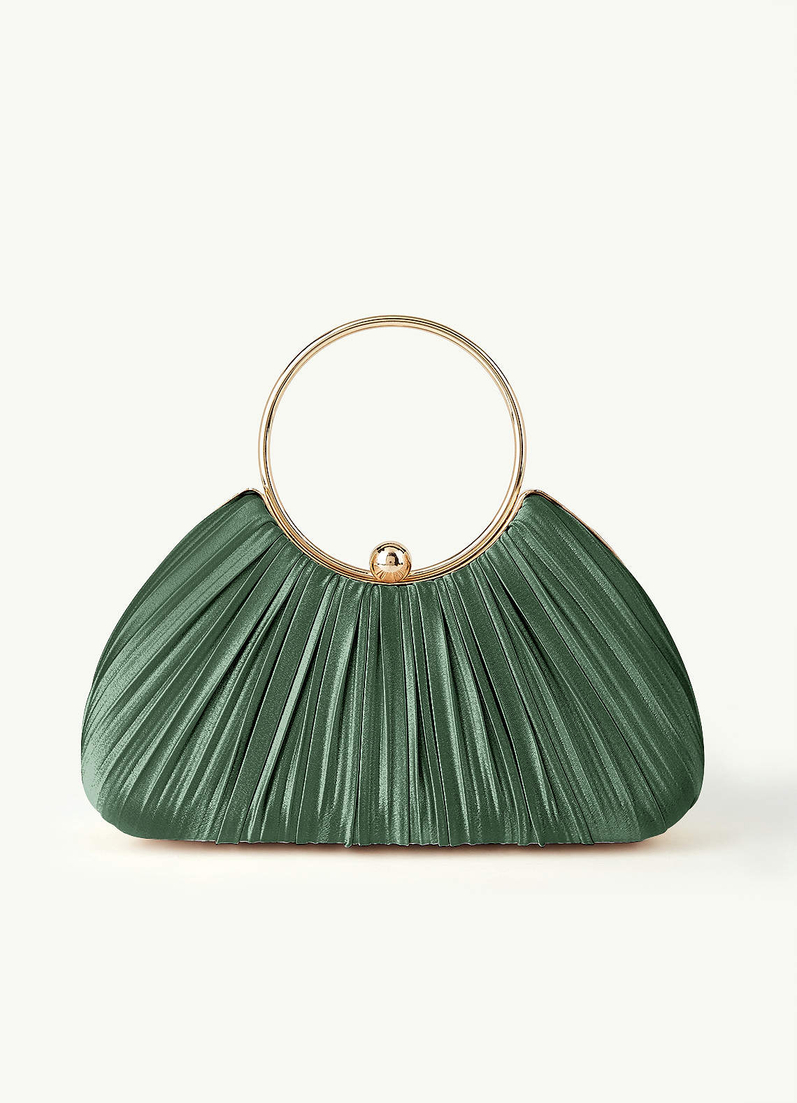 front Matching Color Metallic Satin Block Low Heel Sandals & Pleated Handbag Set