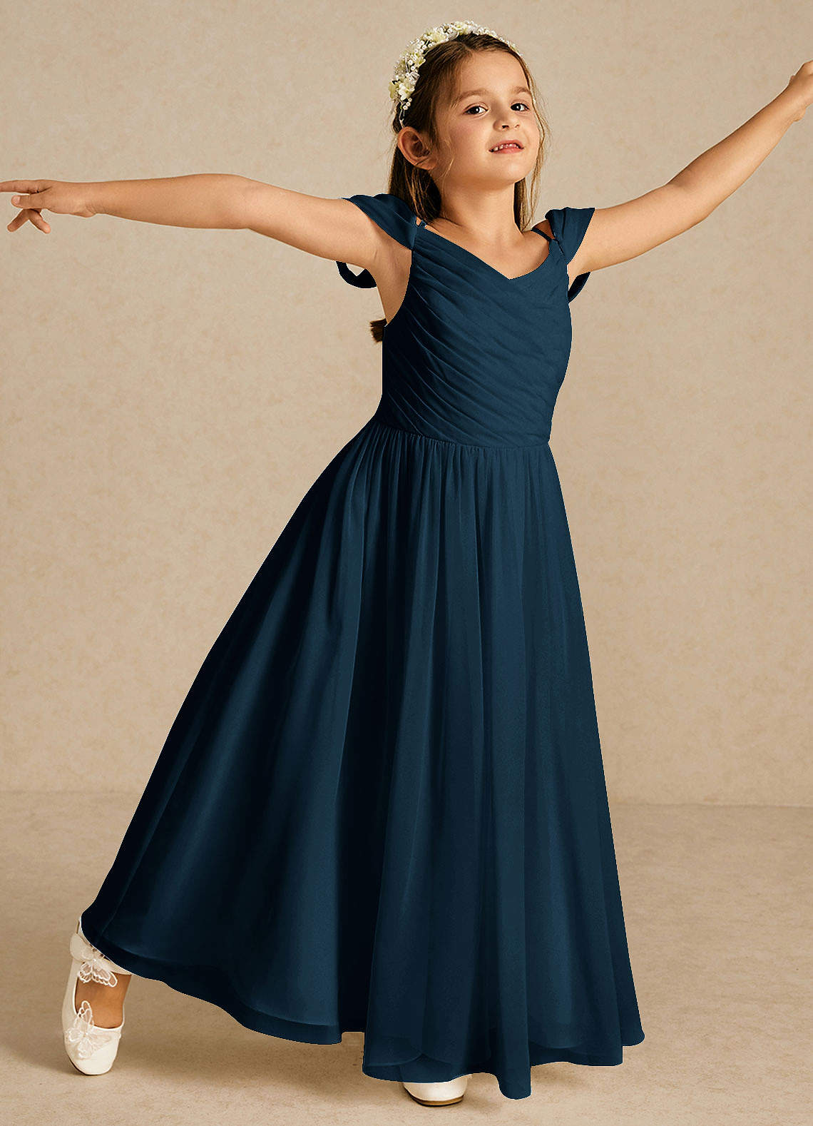 navy blue dress sale Azazie Chelle or sneakers