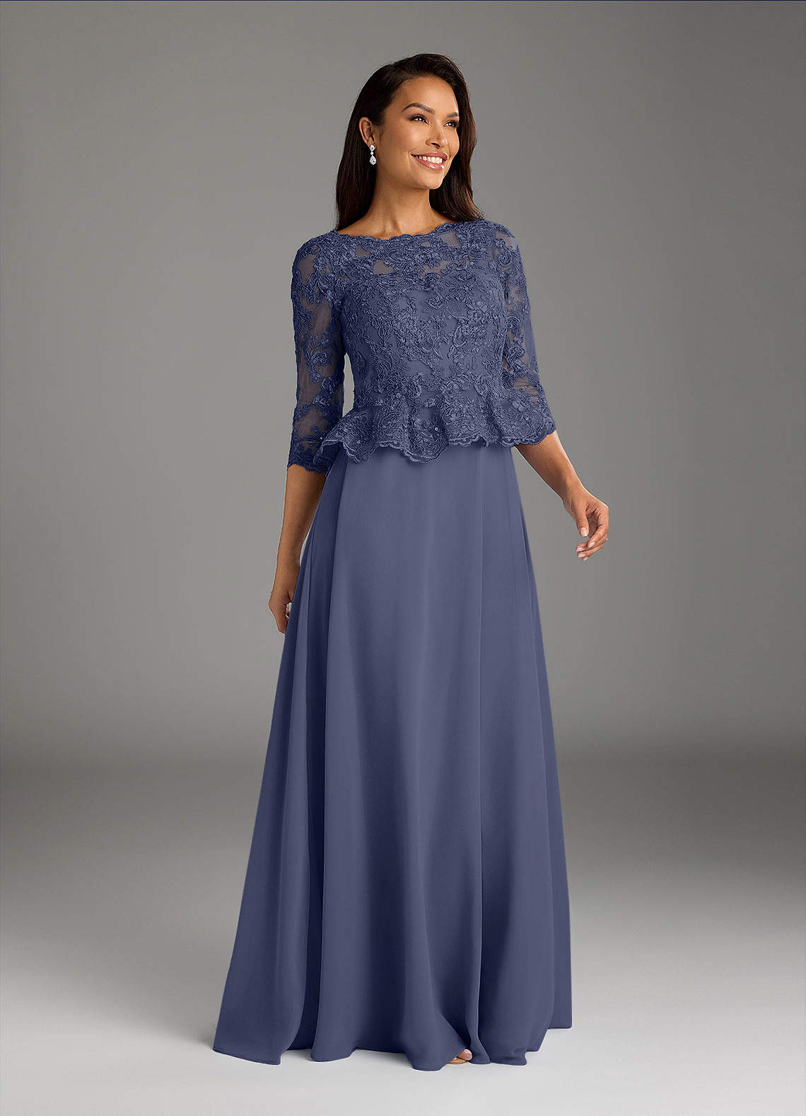 Azazie Averie Mother of the Bride Dresses Stormy A-Line Boatneck Sequins Chiffon Dress image1