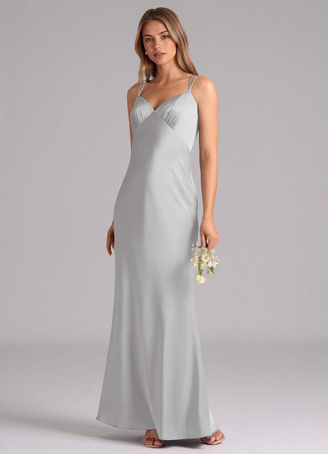maya bridesmaid dresses grey Maya Satin Dress