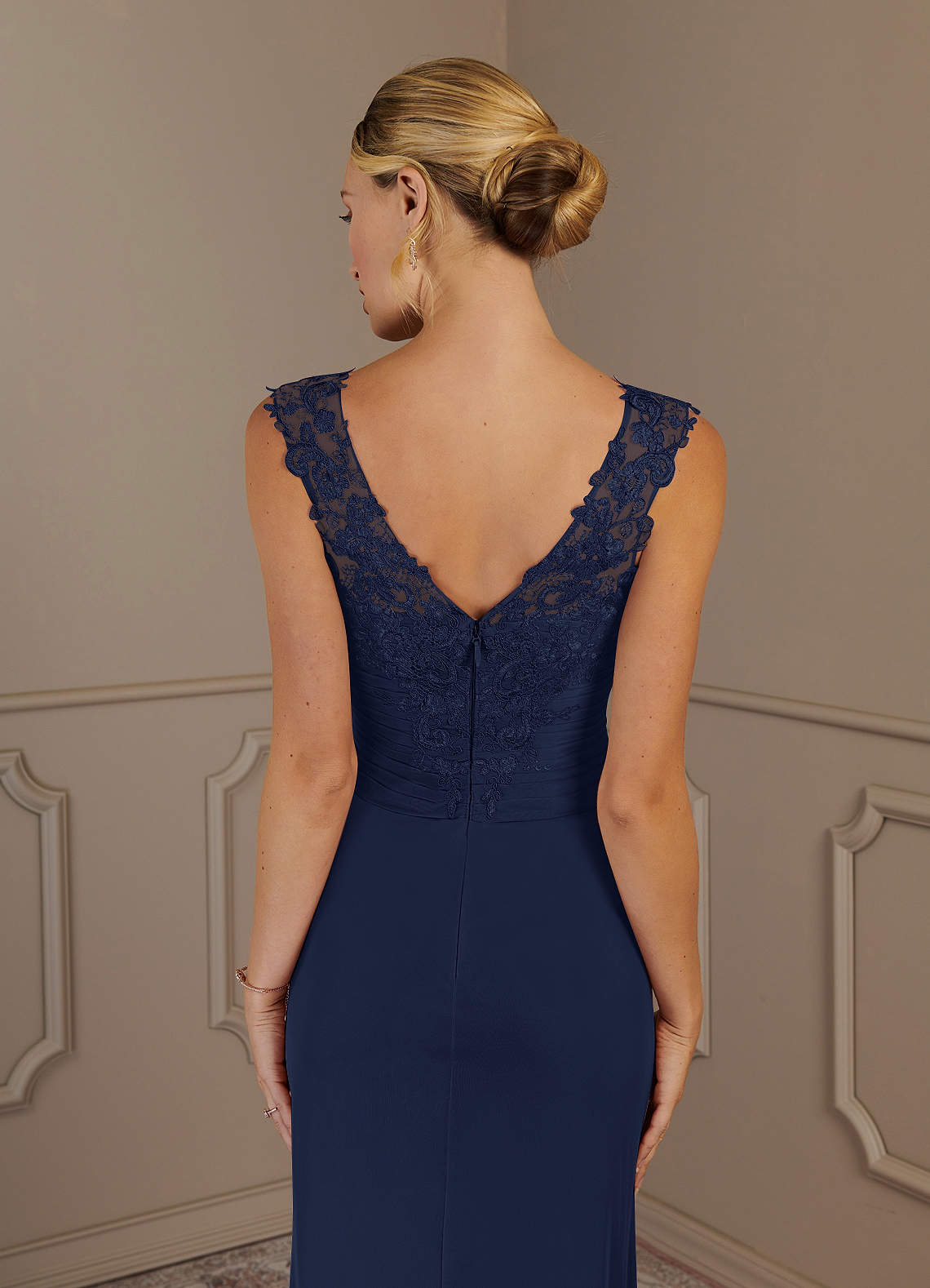 Champagne A-Line Sweetheart Neckline Pleated Mesh Dress