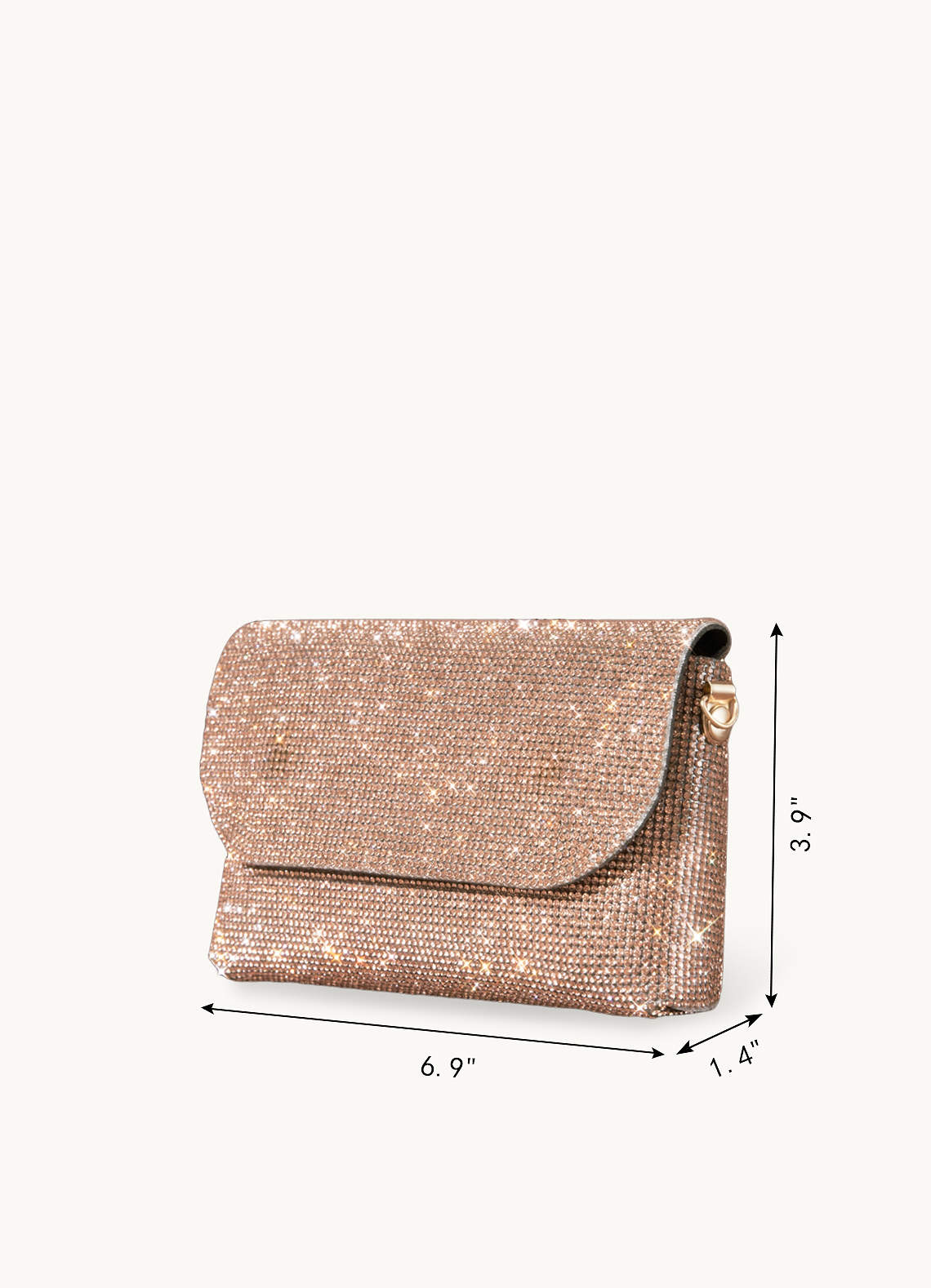 front Rhinestone Evening Clutch Bag