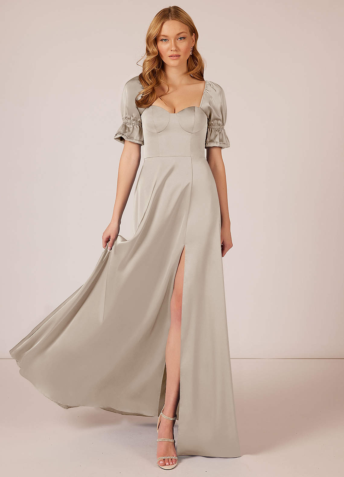 Frost Azazie Harlie Stretch Satin Dress Bridesmaid Dresses Azazie