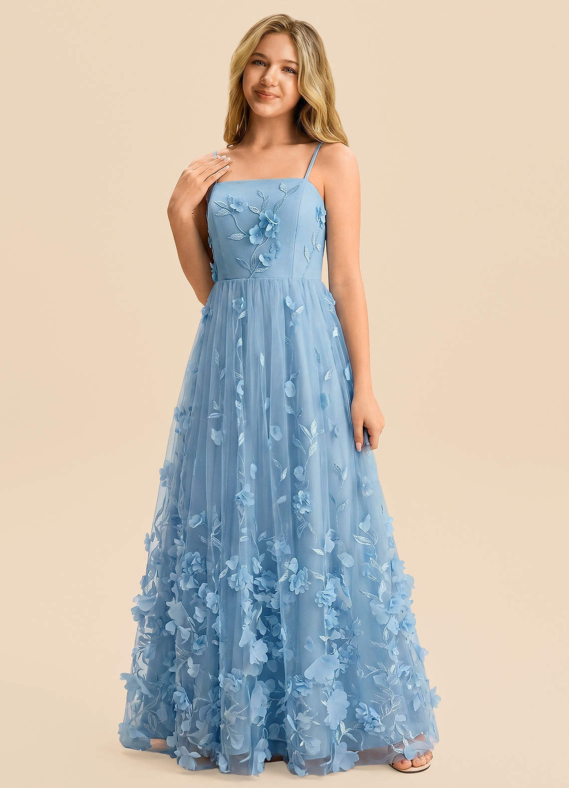 front Azazie Liv Junior Formal Dress