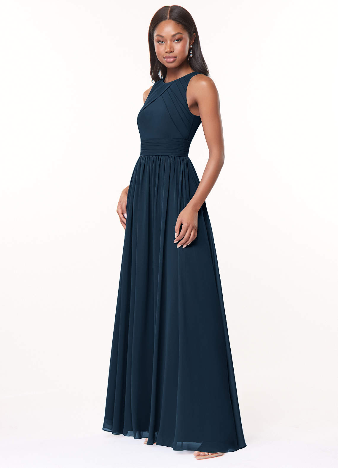 harper bridesmaid dress Azazie A-Line Scoop Neck Floor-Length Chiffon Dresses Color:Custom color Chiffon Floor length chiffon YGroup_izzieminidress Beige Square Neck Slit