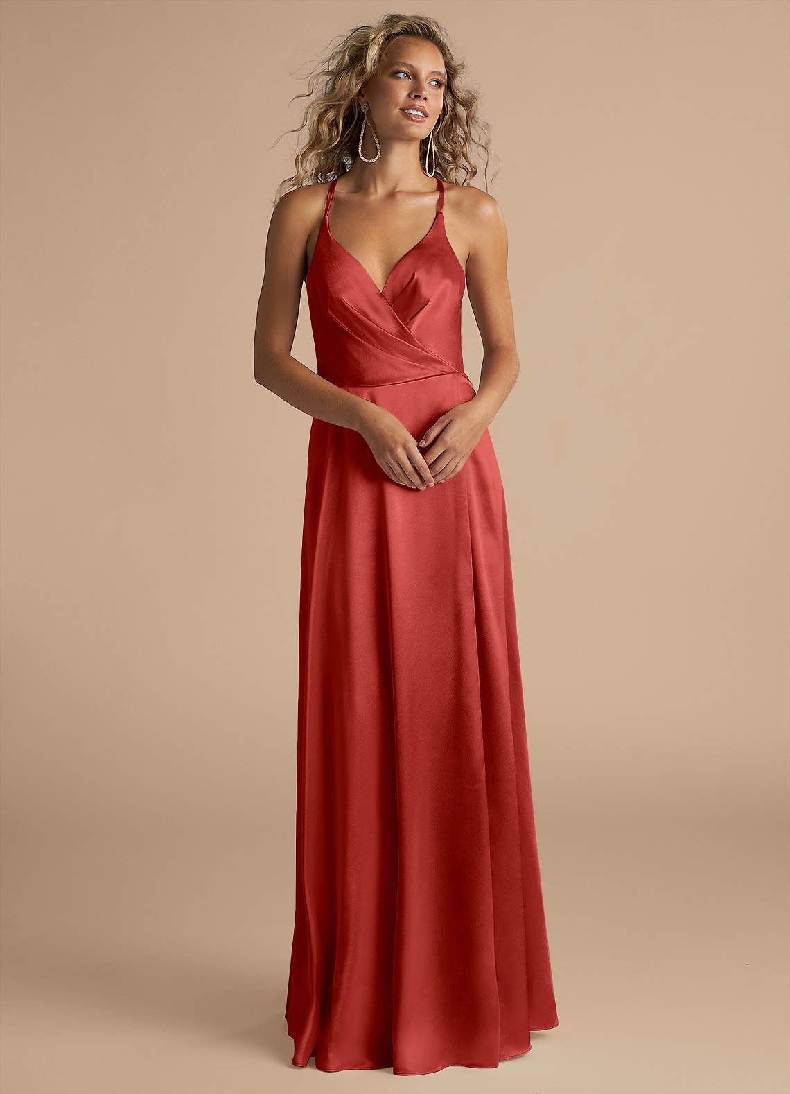 knee length dresses for ladies Fitted Metallic Sleeveless Slit Gown by Juliet JT2494S Rust Gold / 12 main image 0