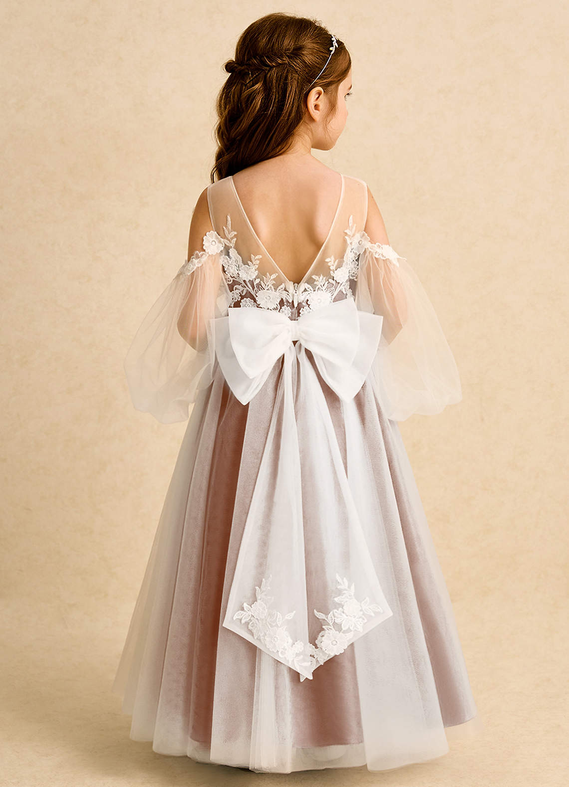 Azazie Zimi vestidos de niña de las flores Vestido de Bronceador de Tul de Princesa con Escote de Corazón image1