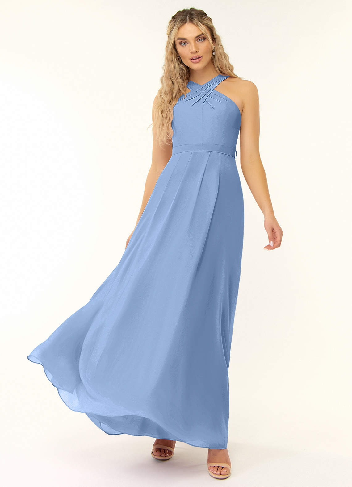 Steel Blue Azazie Dixie Bridesmaid Dresses Azazie
