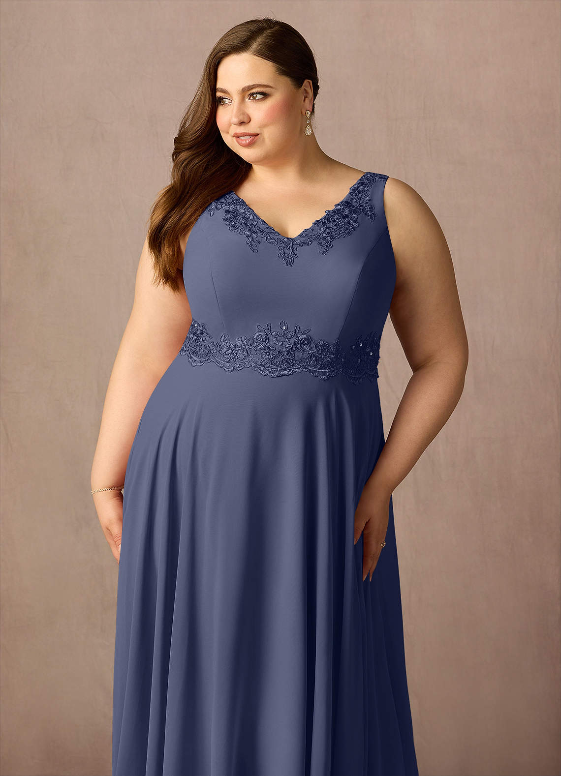 Azazie Devana Stormy A-Line Sequins Chiffon Dress | Azazie
