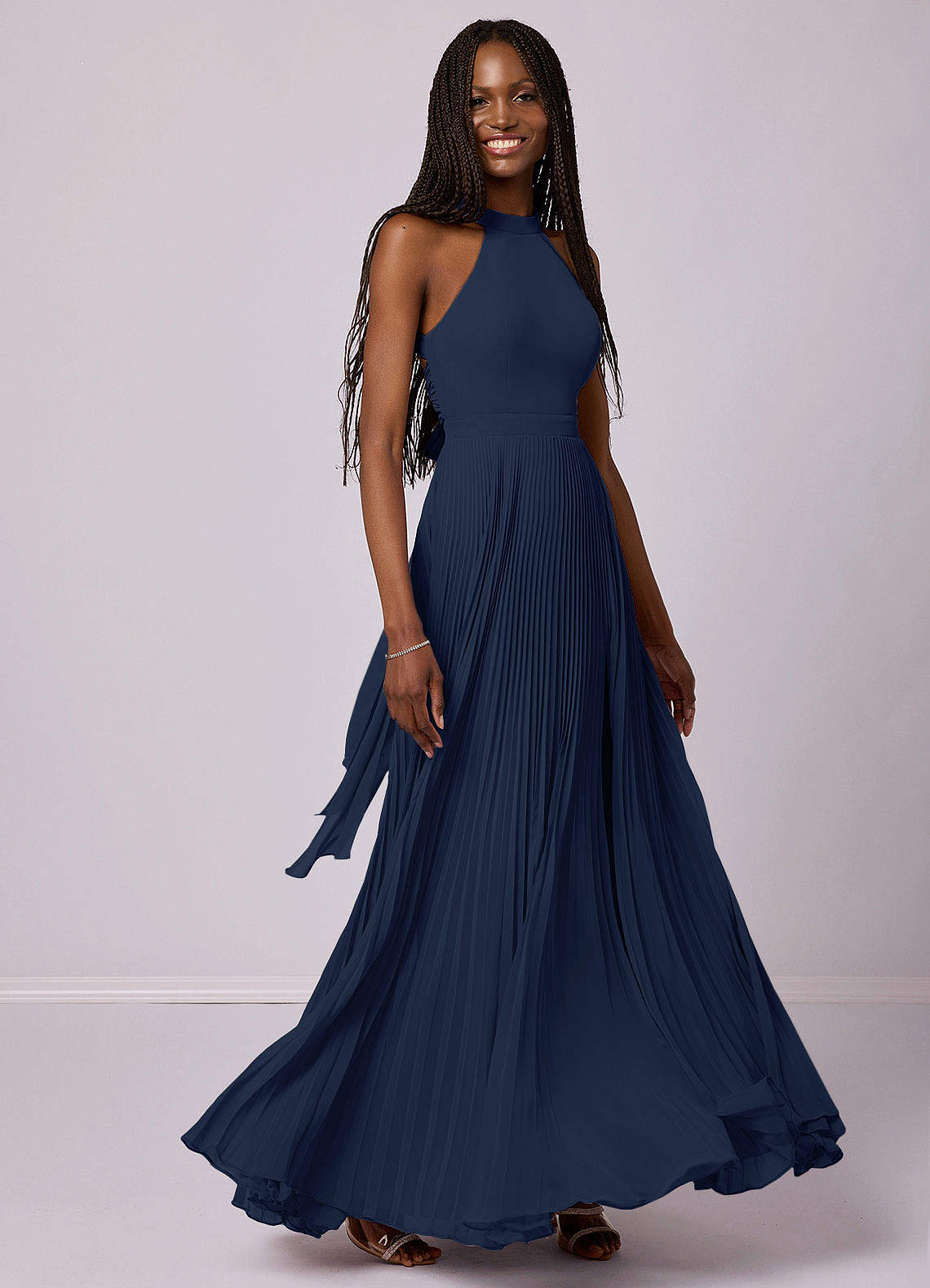 Barbie ♥ Azazie Bridesmaid Dresses A-Line Pleated Chiffon Floor-Length Dress image9