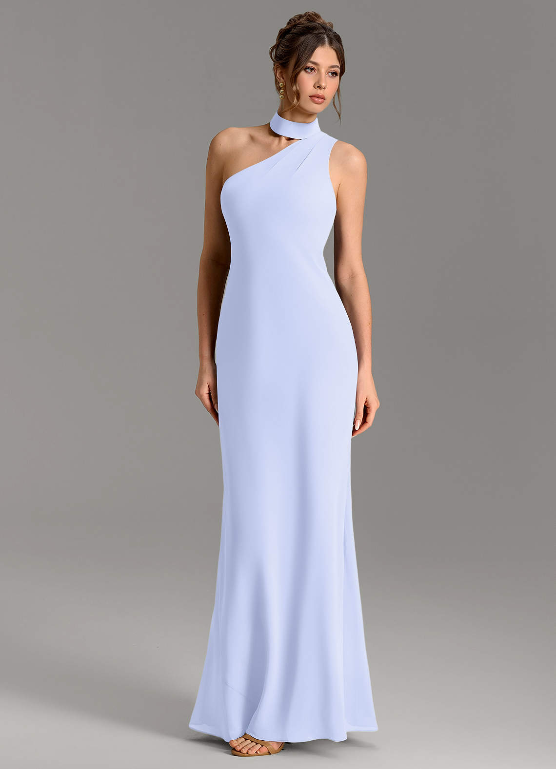 lavender mermaid bridesmaid dresses Azazie Seona Zipper Back Embellishment