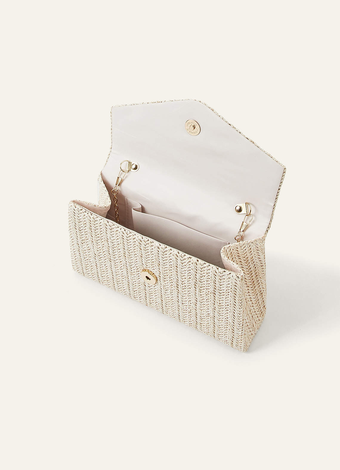 front Woven Wicker Handbag