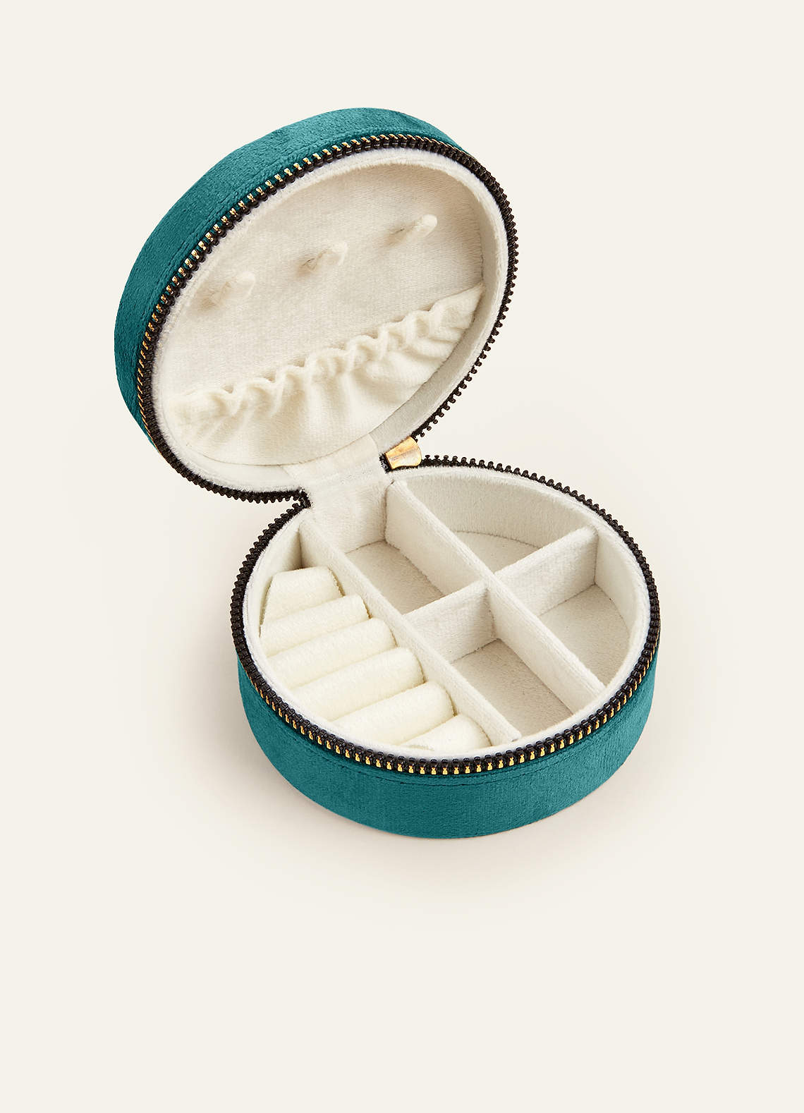 front Bridesmaid Velvet Round Jewelry Box