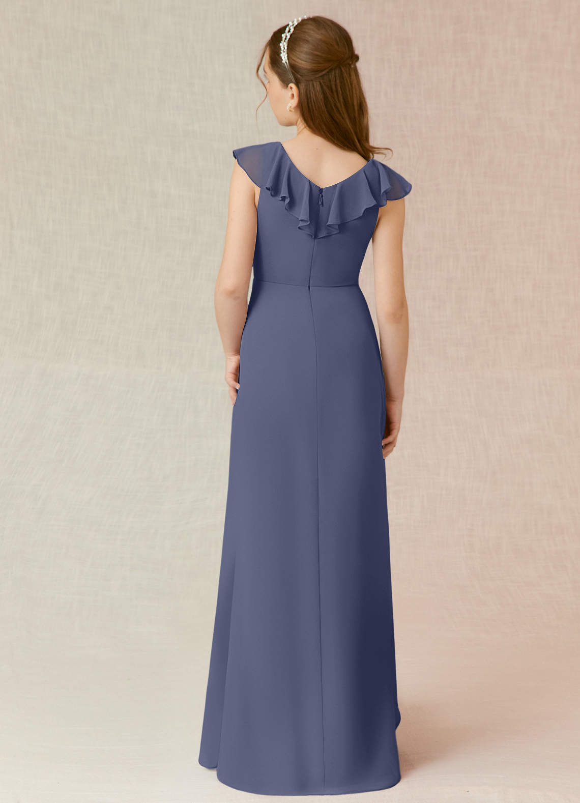 Los Vestidos AsiméTricos Para Damas De Honor Junior Con Escote En Forma De Cucharada Tahití main image 1