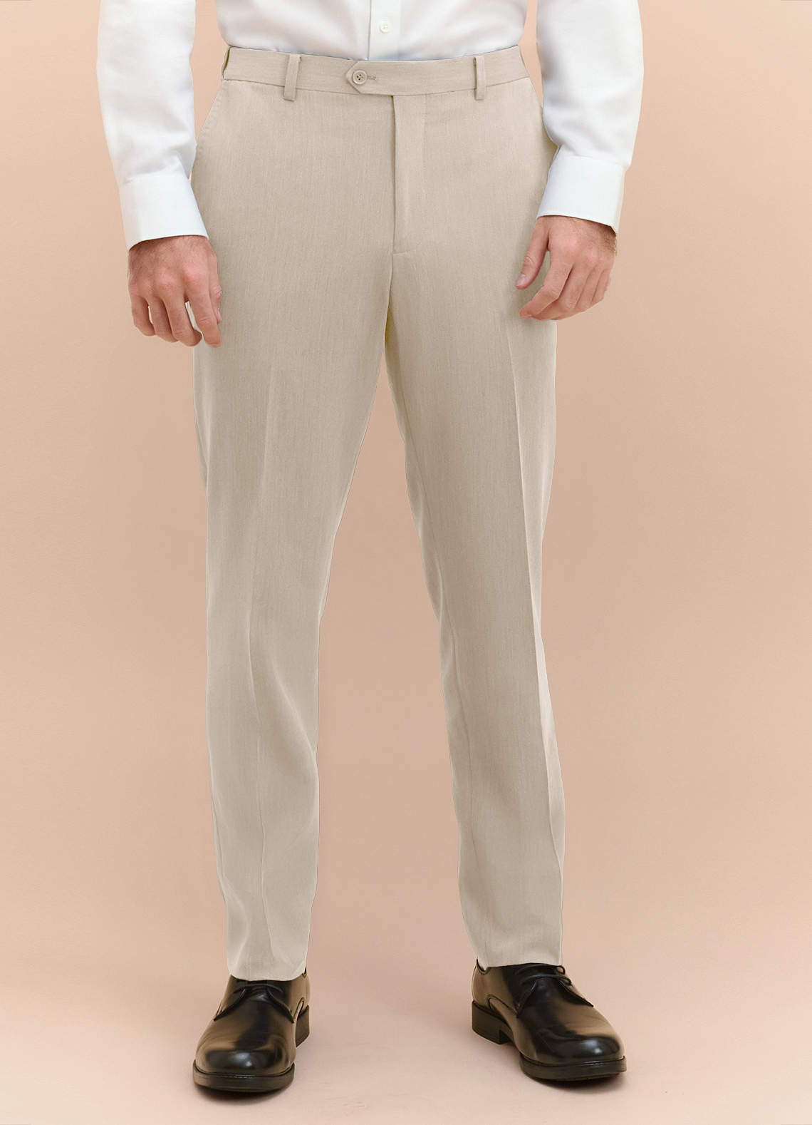 Azazie William Cream Comfort Blend Classic Men's Wedding Suit Pants Size 34 Short