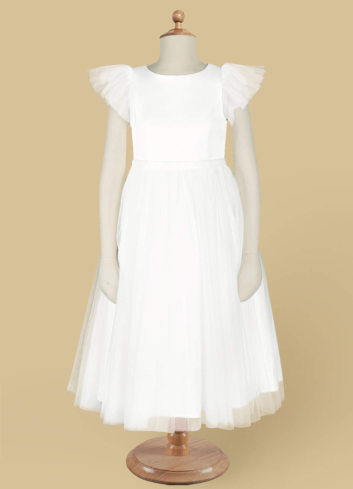 A-line Tulle Knee-length Flower Girl Dress