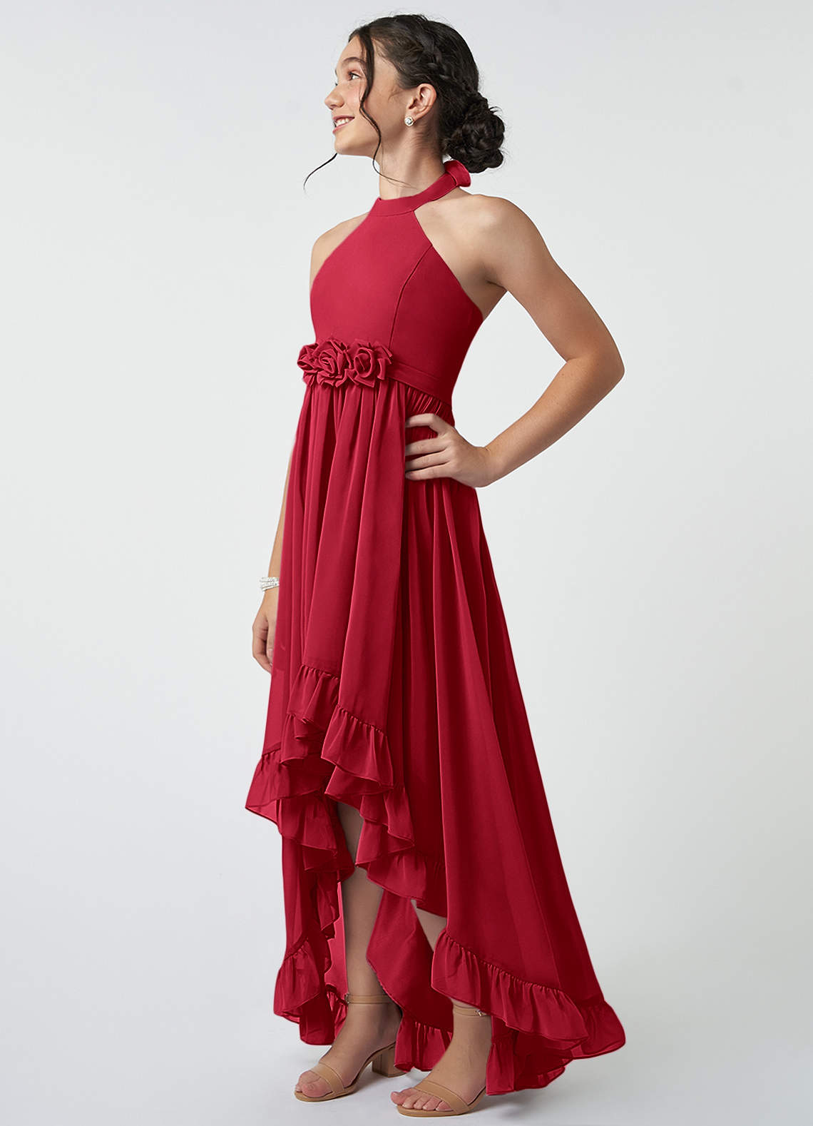 Azazie Hermione Junior Bridesmaid Dress in Scarlet | Azazie Azazie Hermione Junior Bridesmaid Dress in Scarlet | Azazie