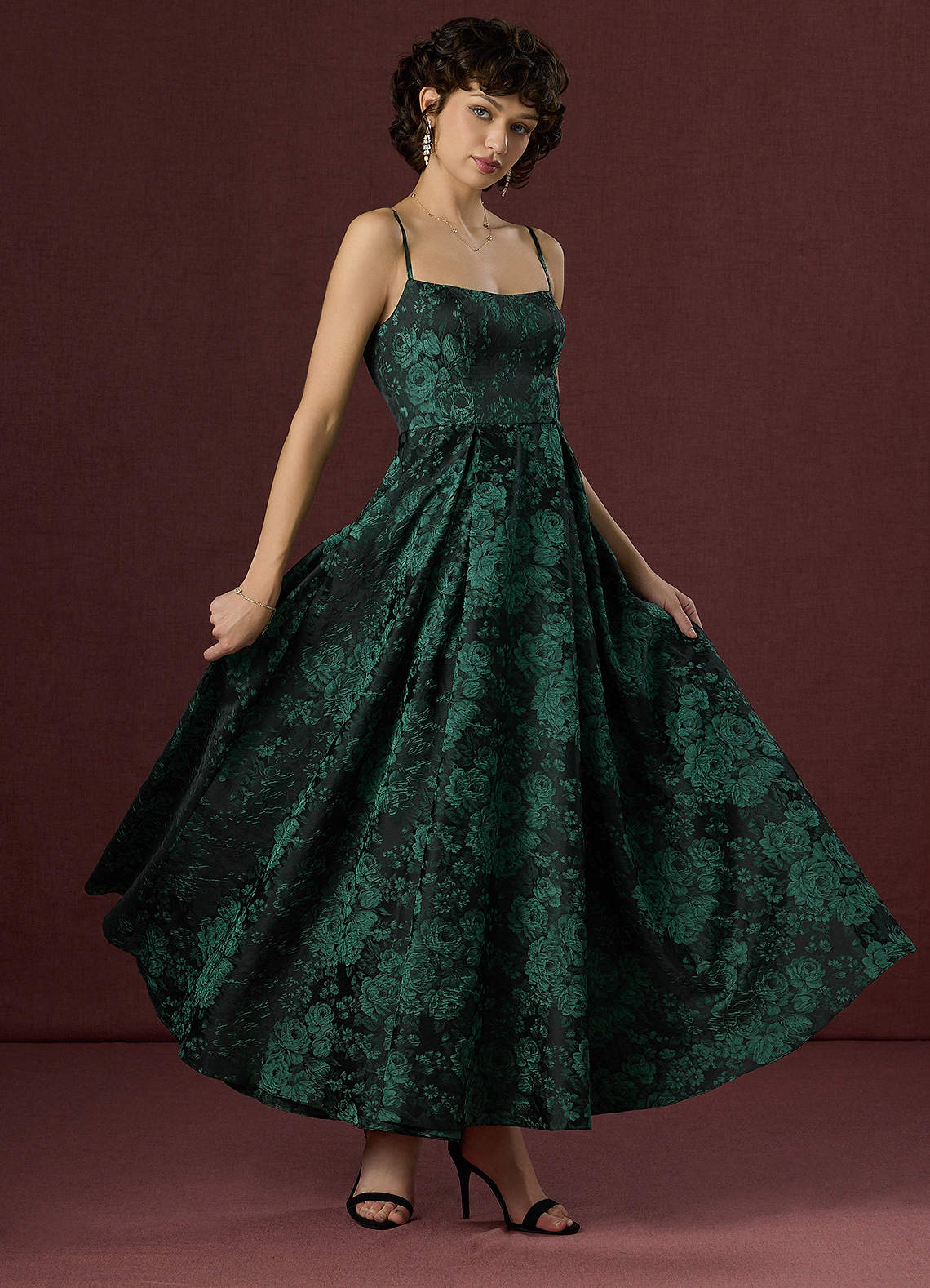 Wendy Black Emerald Maxi Dress | Azazie CA
