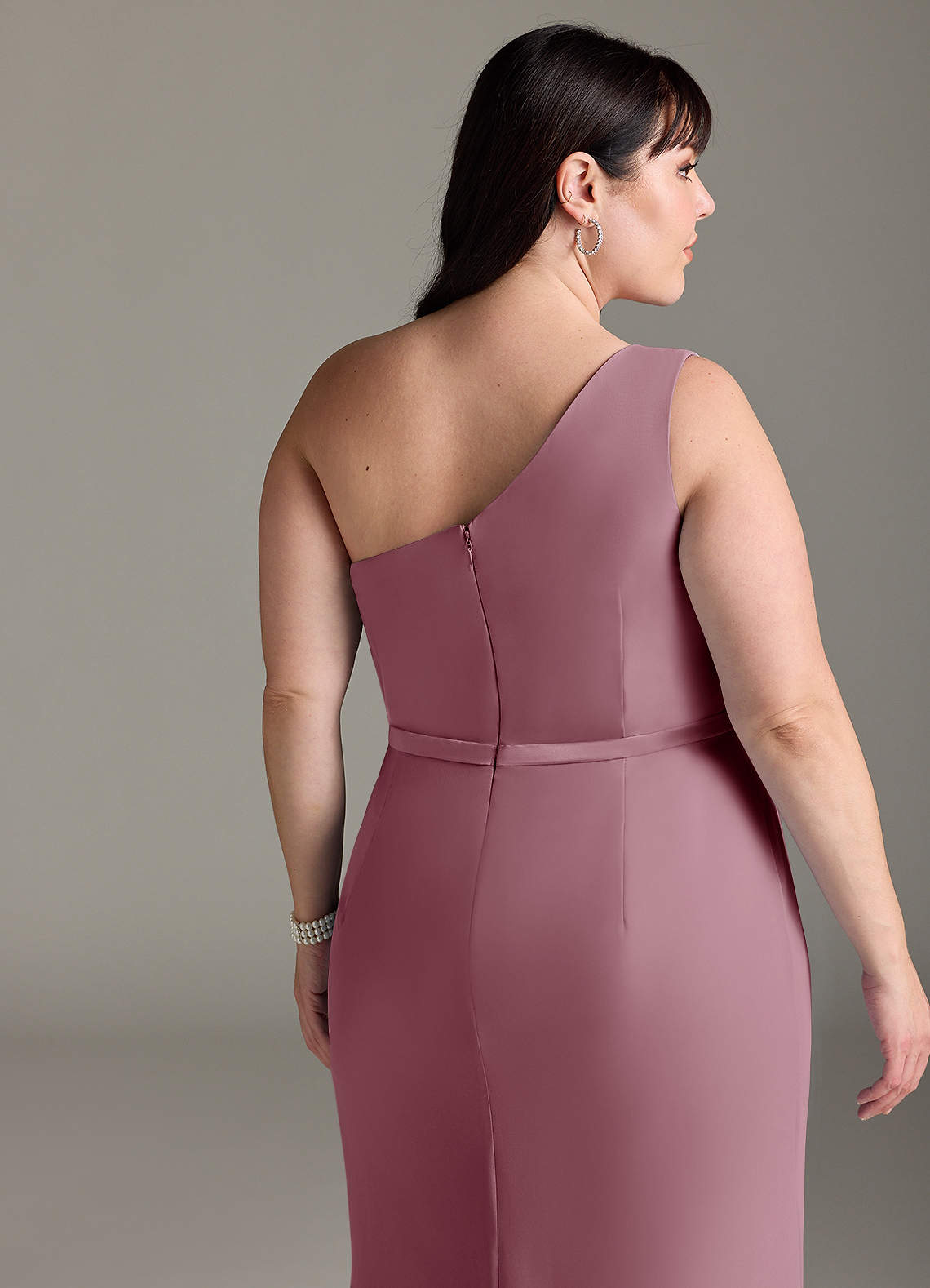 slim fit dress slacks Plus Size Long One Shoulder Bridesmaid Dresses