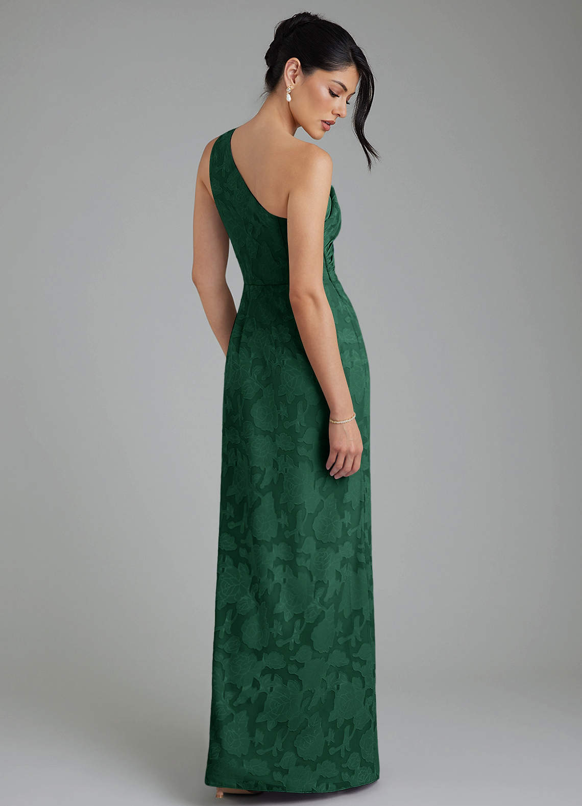 dark floral bridesmaid dresses ZAPAKA Women Blue Dress with Slit Off the Shoulder Sheath Long Wedding Guest Dress, Dark Blue / US20W The fabric is comfortable for skin Azazie Mermaid One-Shoulder Floor-Length Floral