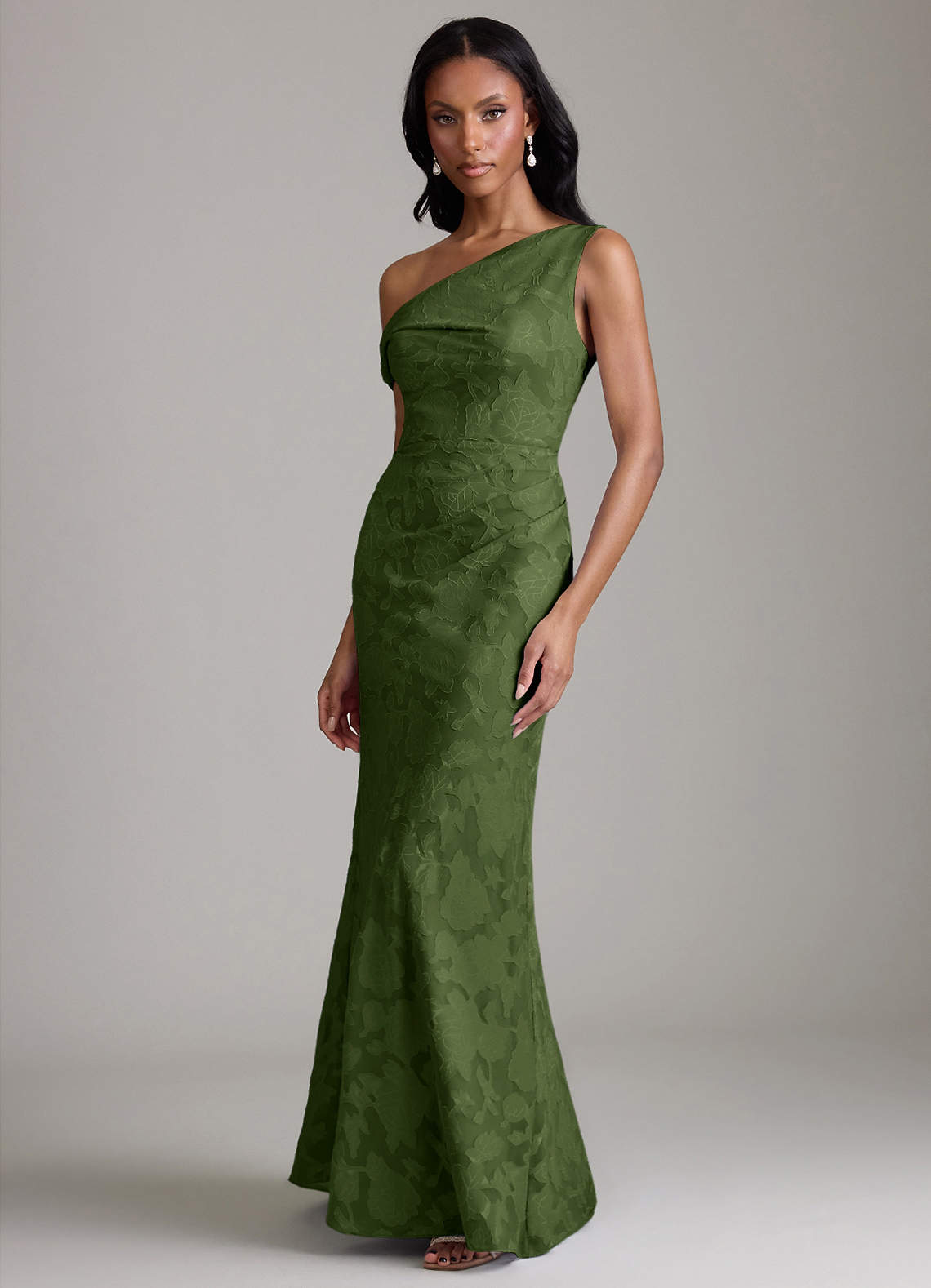 green emerald velvet dress Petal and Pup Adair Off Shoulder Maxi Dress