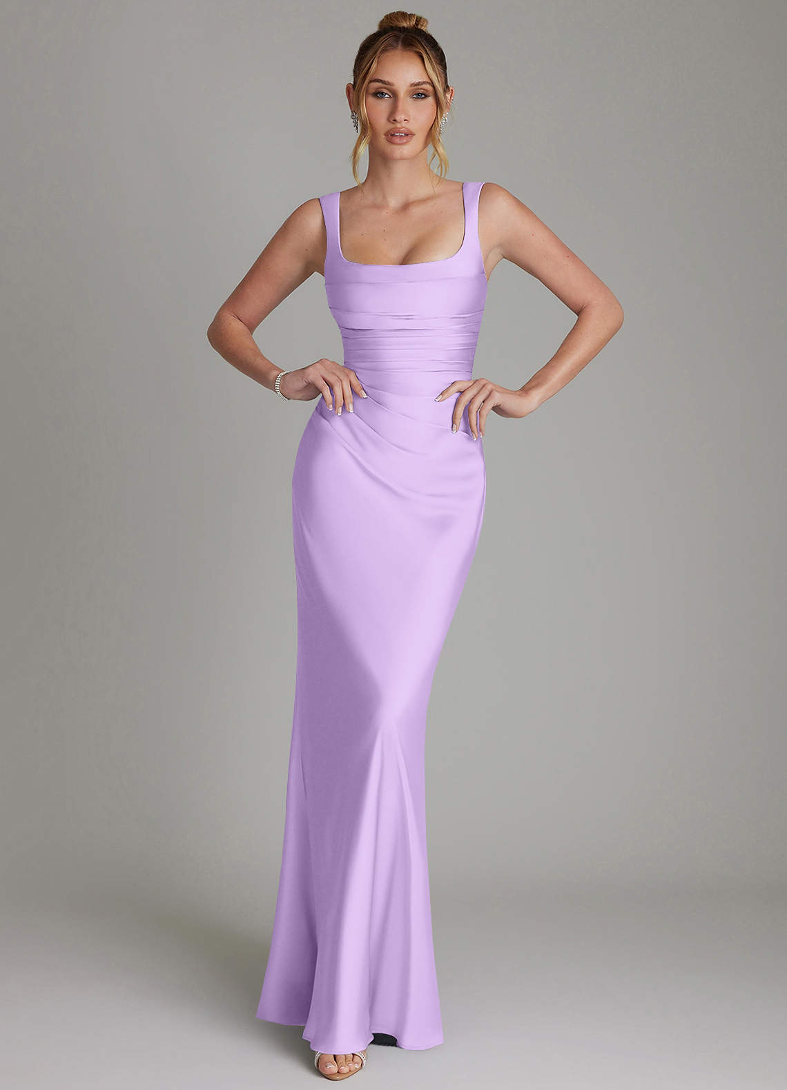 lilac mermaid bridesmaid dress Beaded Mermaid Formal Evening Gown